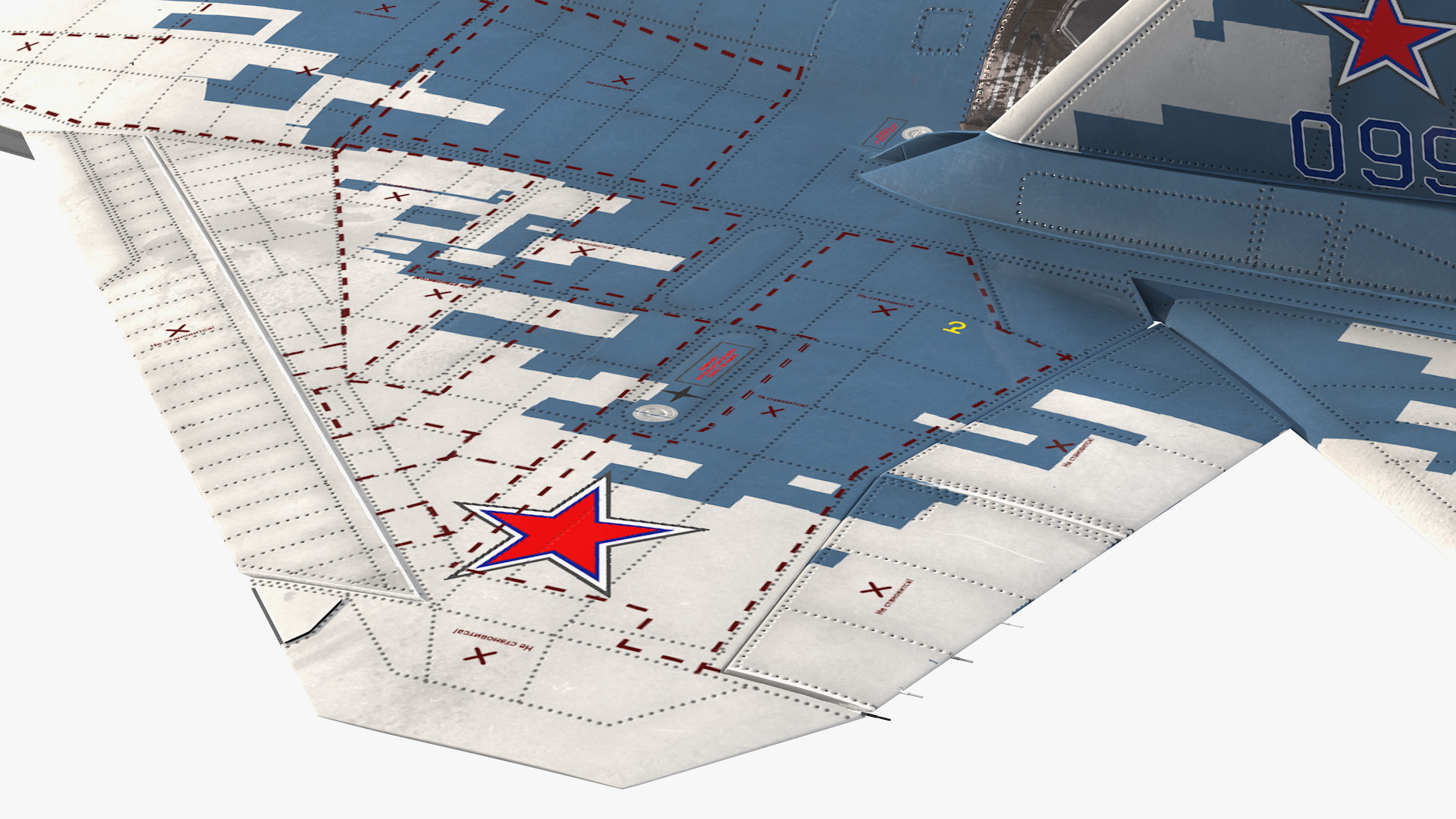 Sukhoi SU 57 Camo Flight 3D model