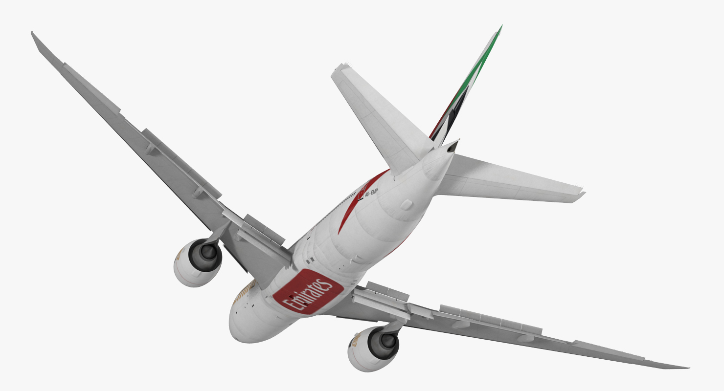 3D Boeing 777 200LR Emirates Airlines Rigged