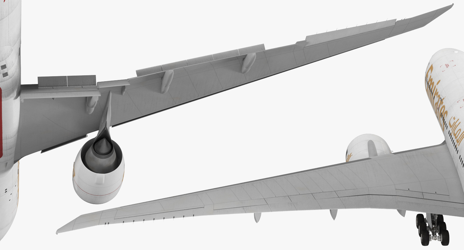 3D Boeing 777 200LR Emirates Airlines Rigged
