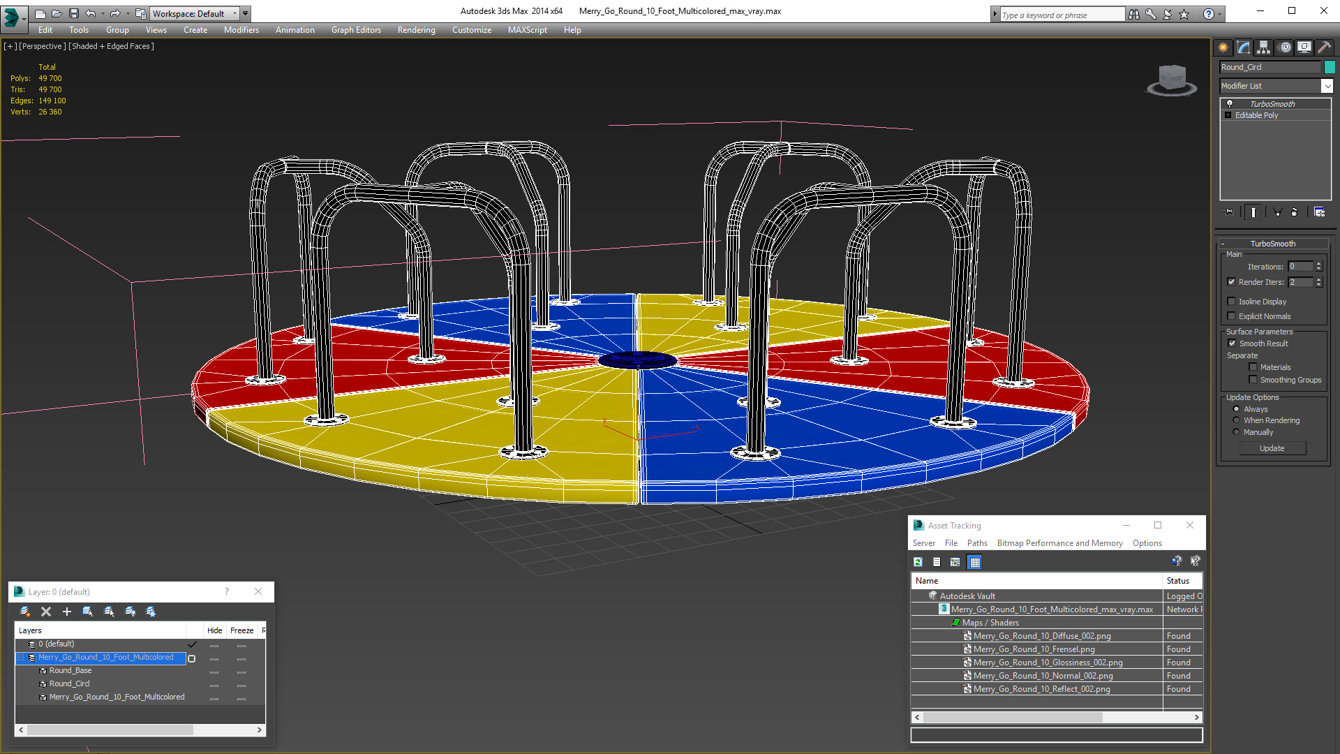 3D model Merry Go Round 10 Foot Multicolored