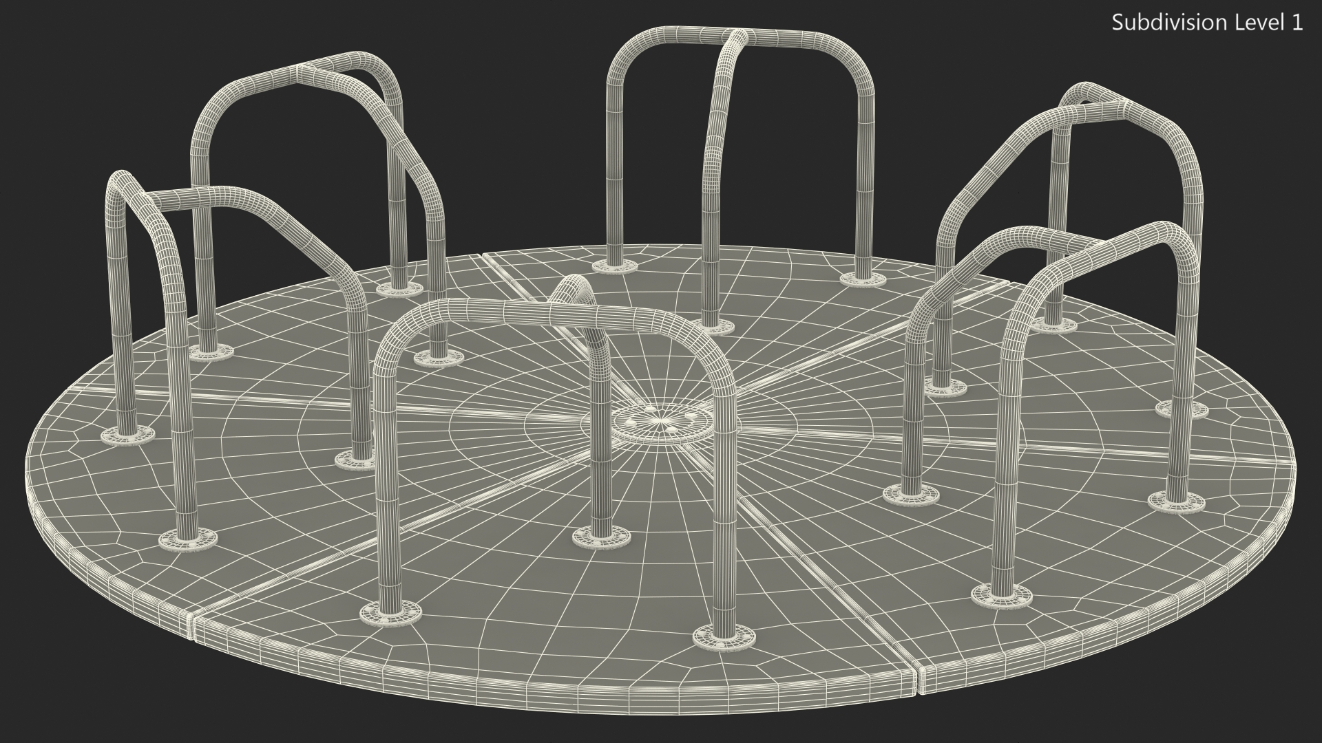 3D model Merry Go Round 10 Foot Multicolored