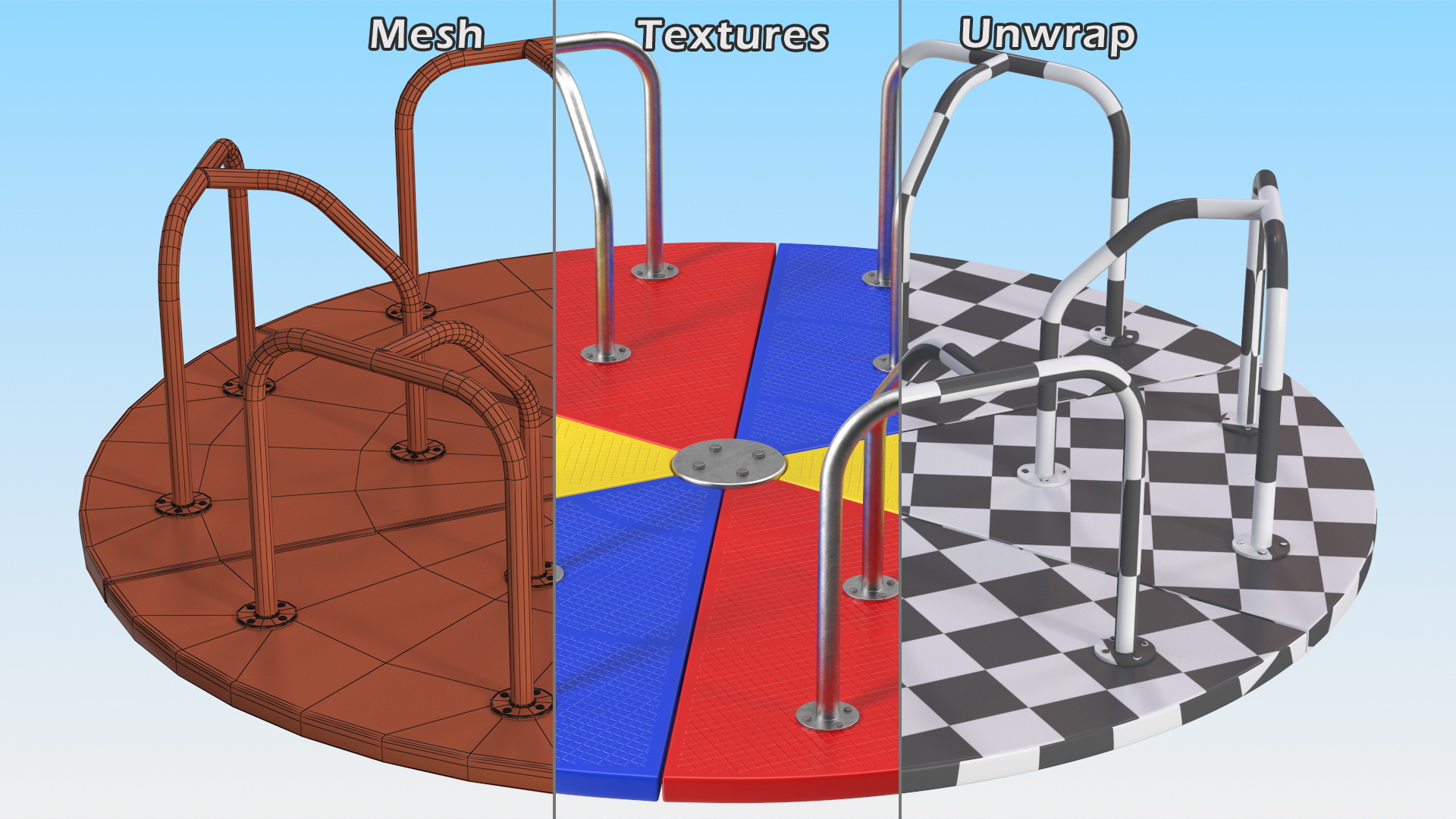 3D model Merry Go Round 10 Foot Multicolored
