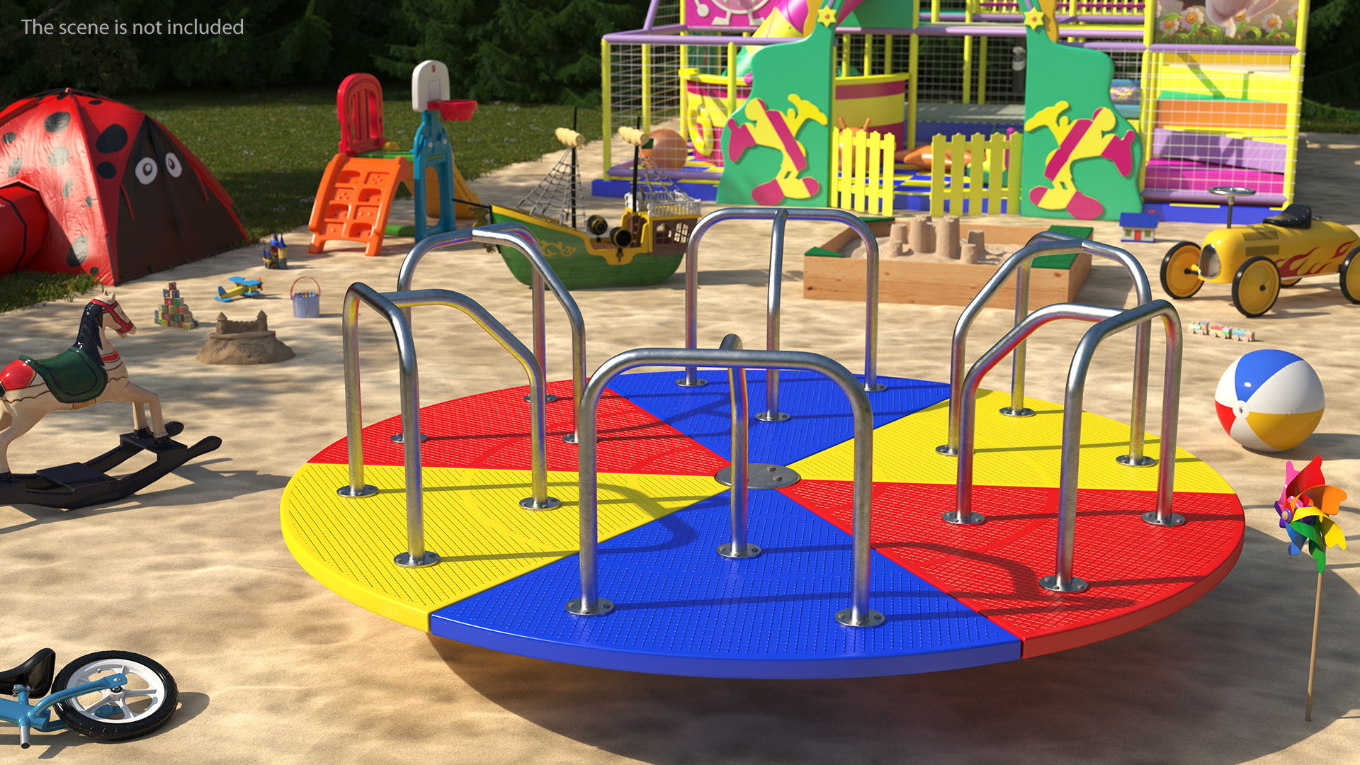 3D model Merry Go Round 10 Foot Multicolored
