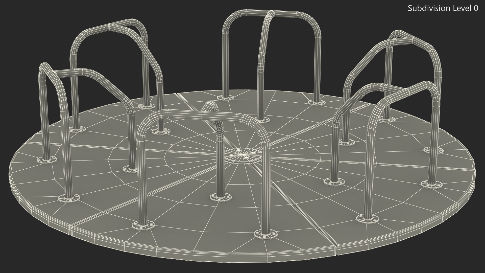 3D model Merry Go Round 10 Foot Multicolored