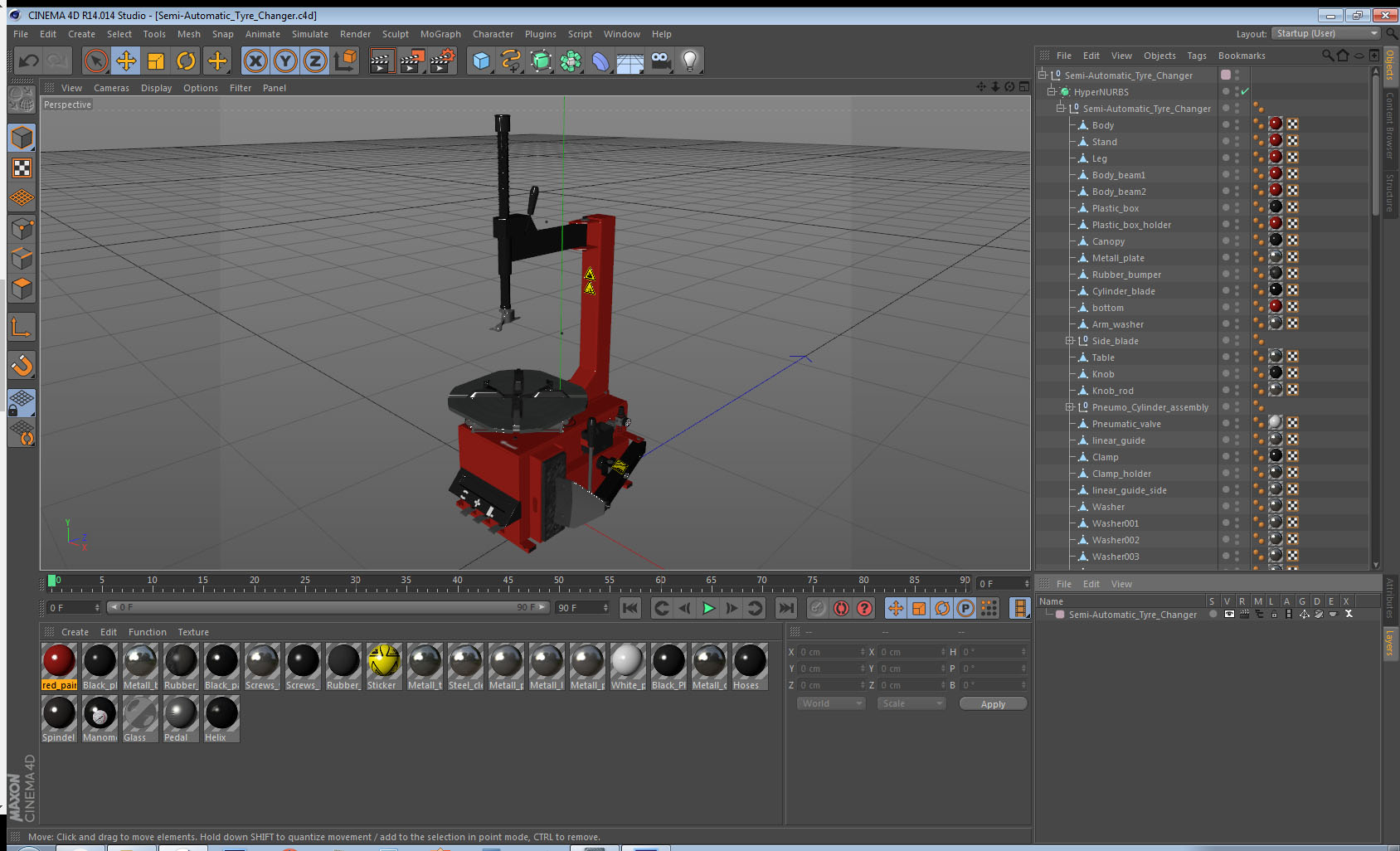 Semi-Automatic Tyre Changer 3D