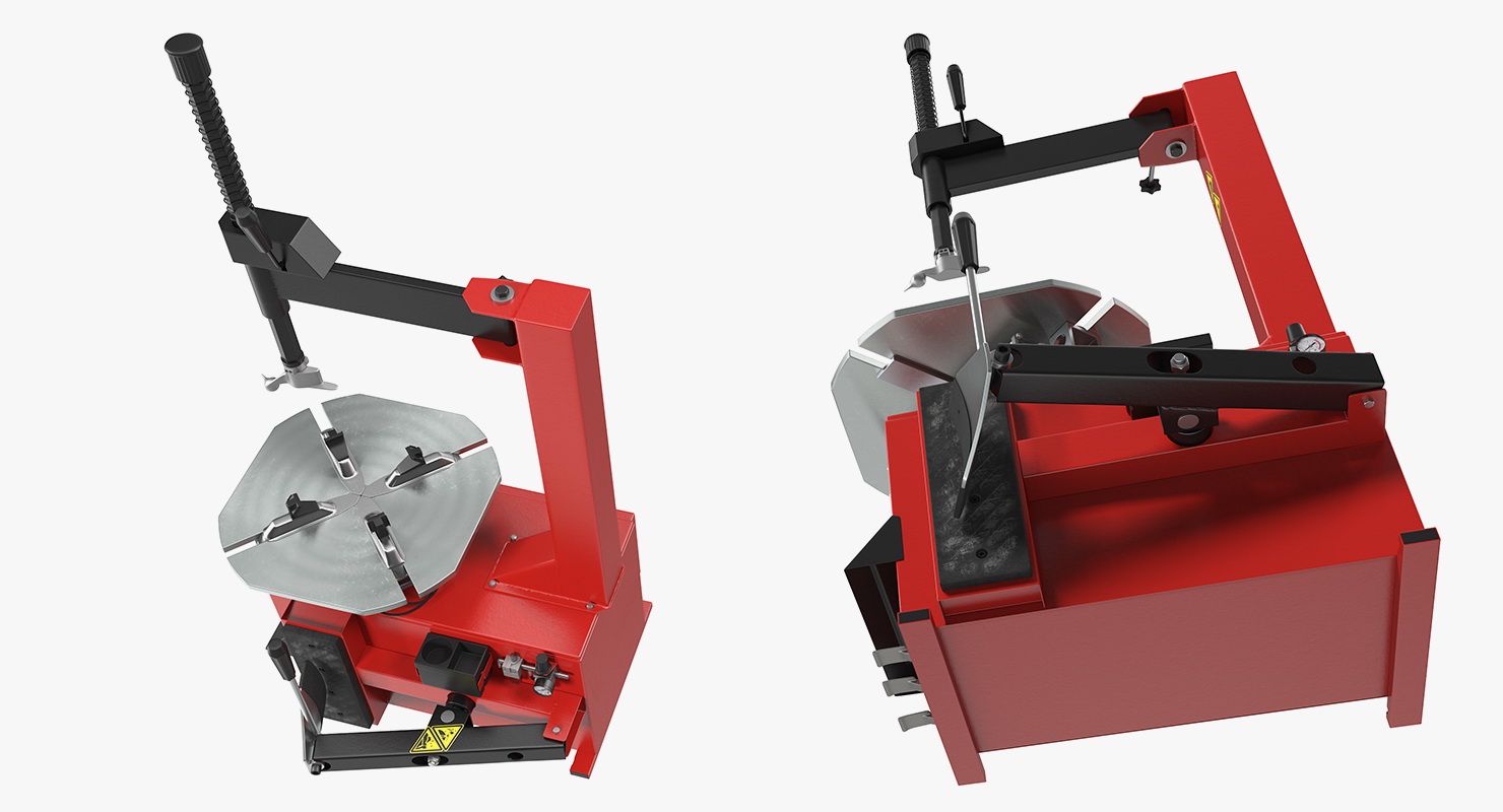 Semi-Automatic Tyre Changer 3D