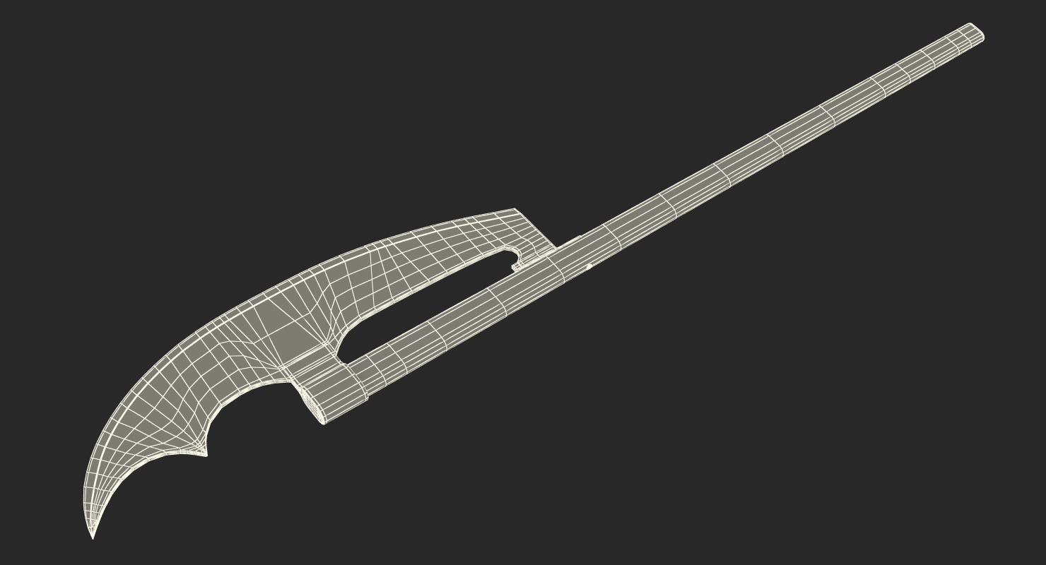 3D Bardiche Long Poleaxe Weapon model