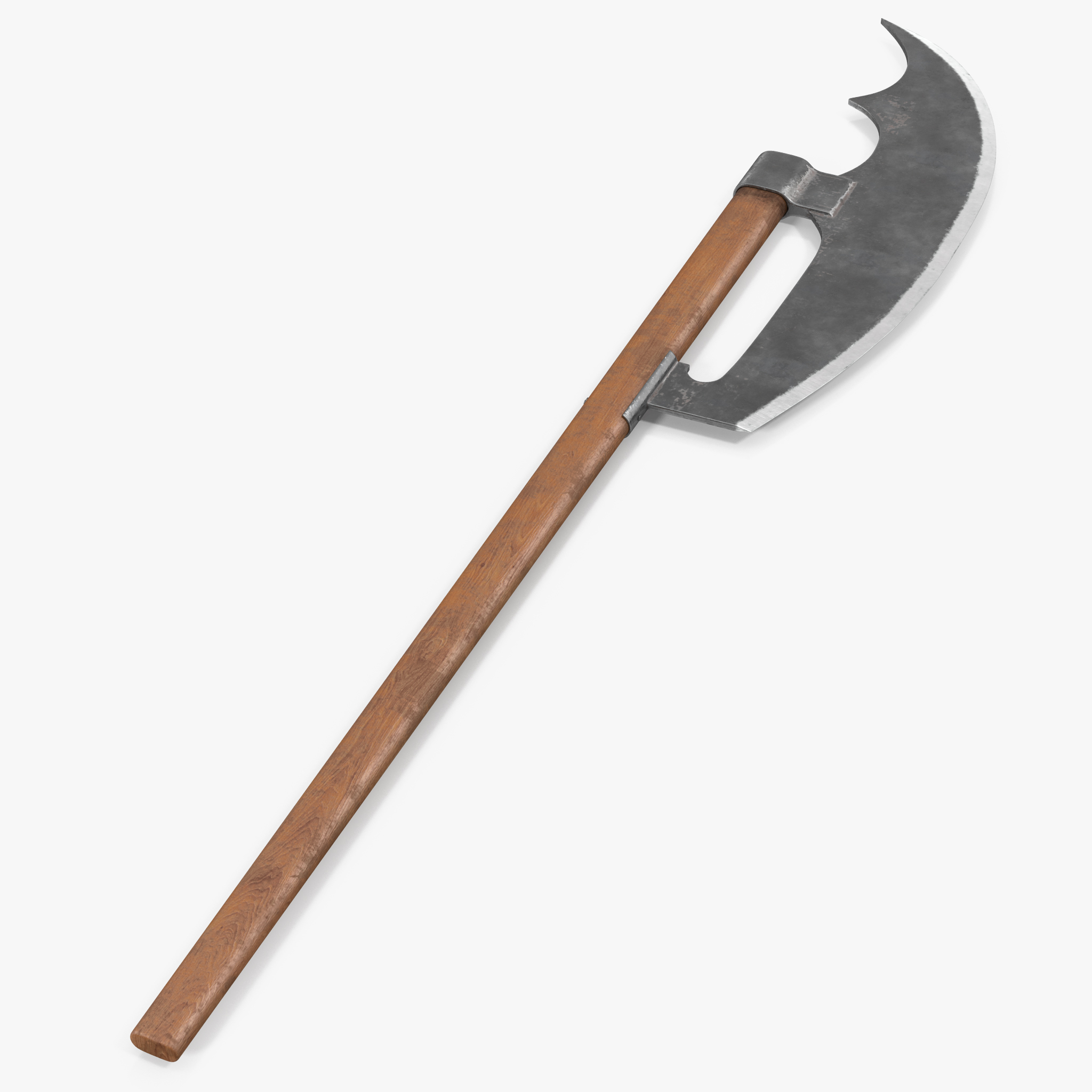Bardiche Long Poleaxe Weapon 3D Model