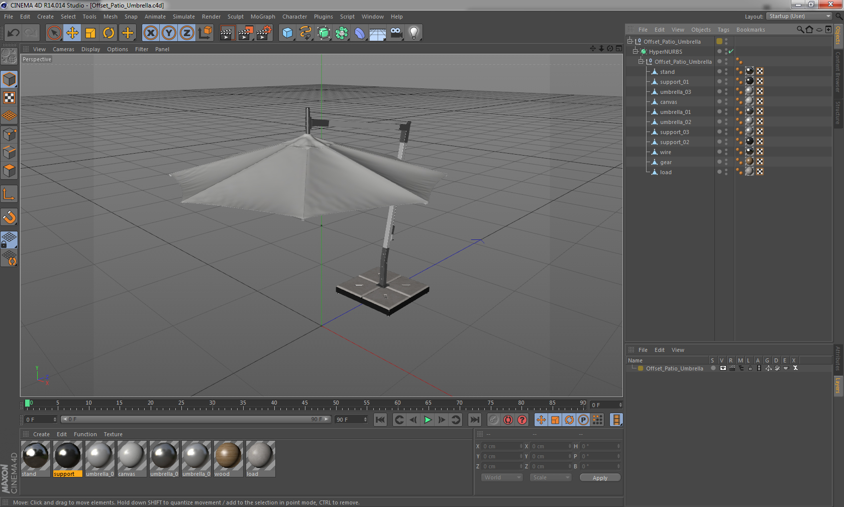 3D Offset Patio Umbrella