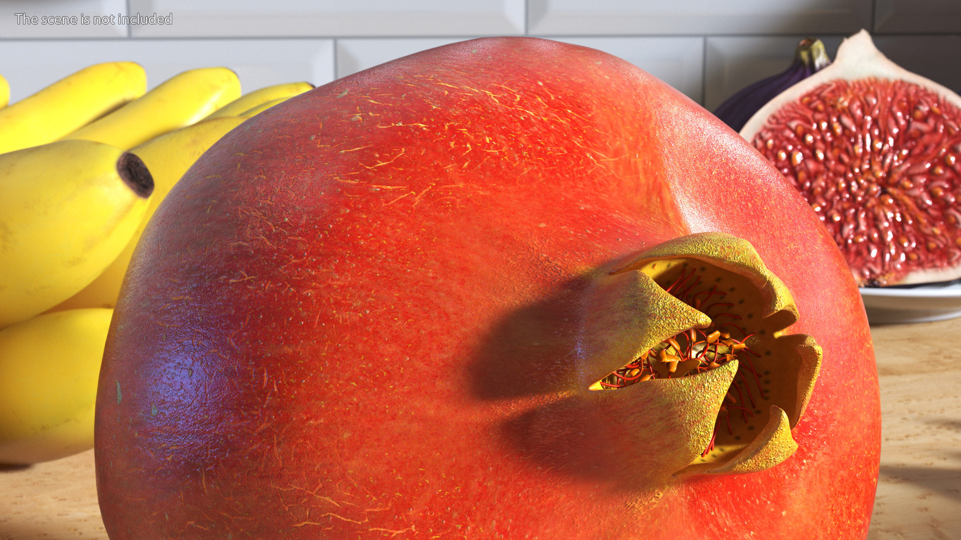Fresh Pomegranate 3D