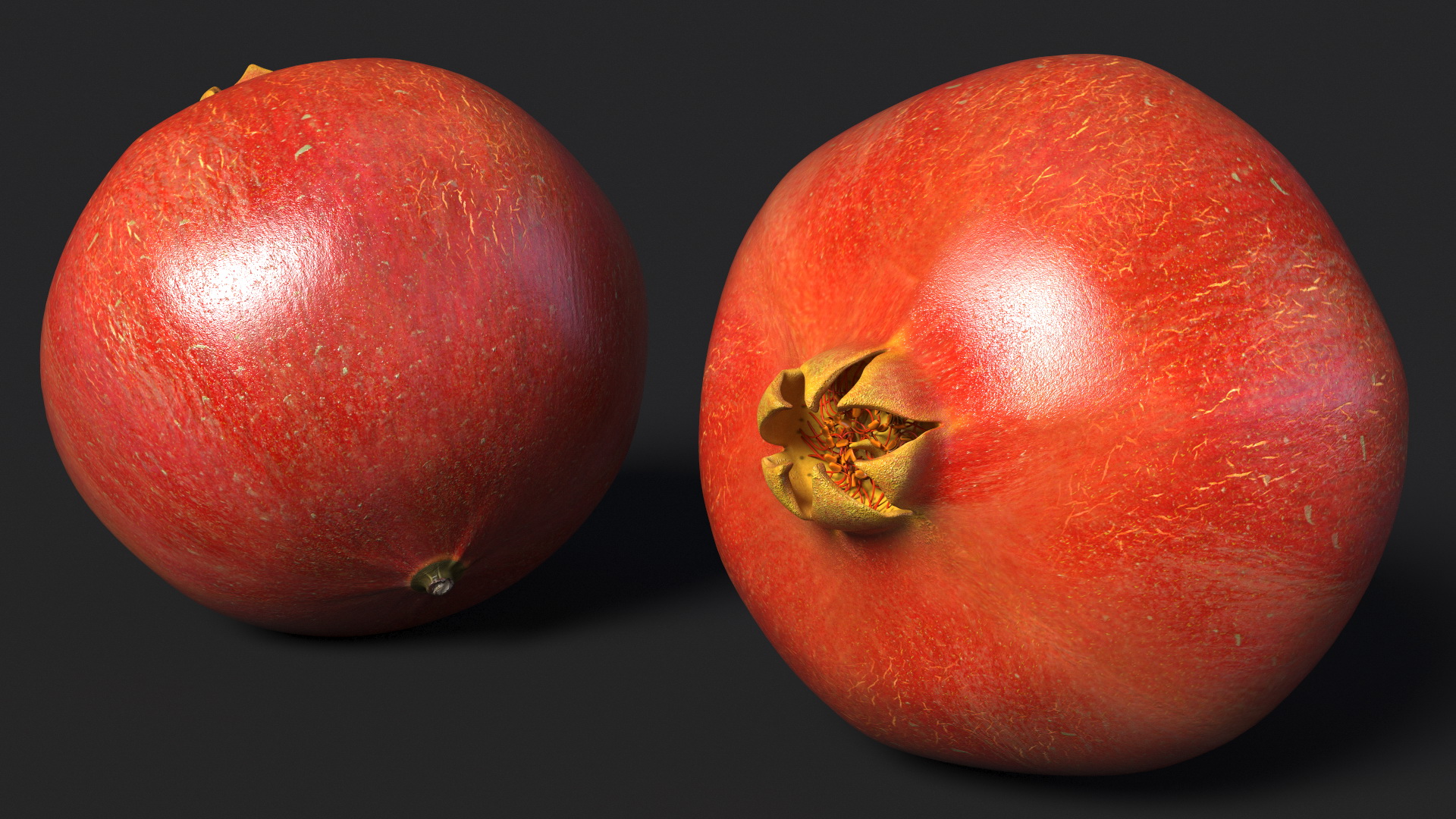 Fresh Pomegranate 3D