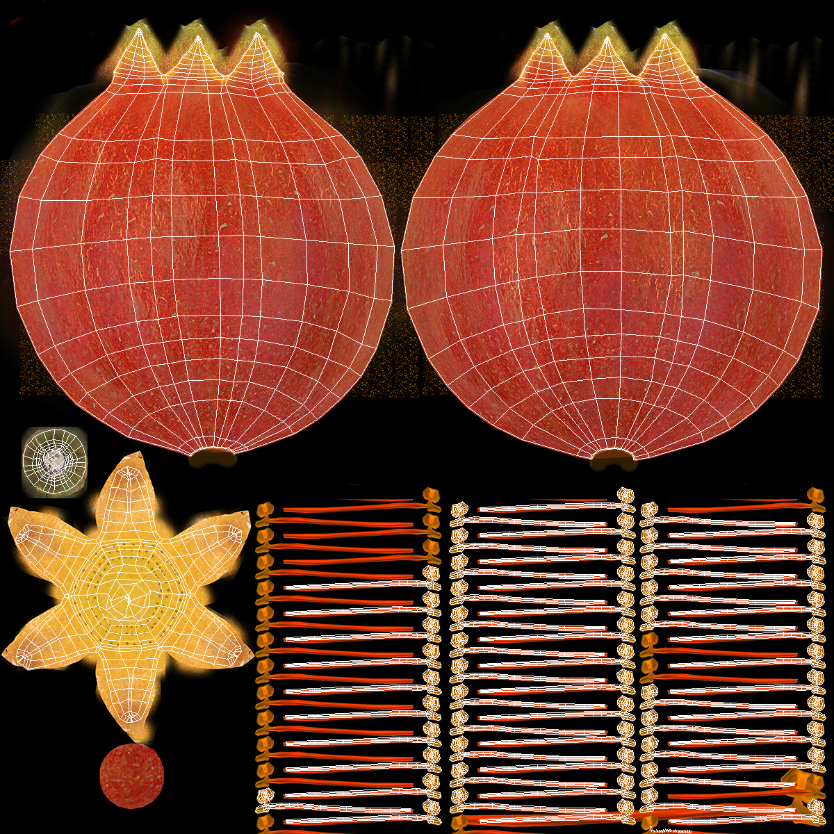 Fresh Pomegranate 3D