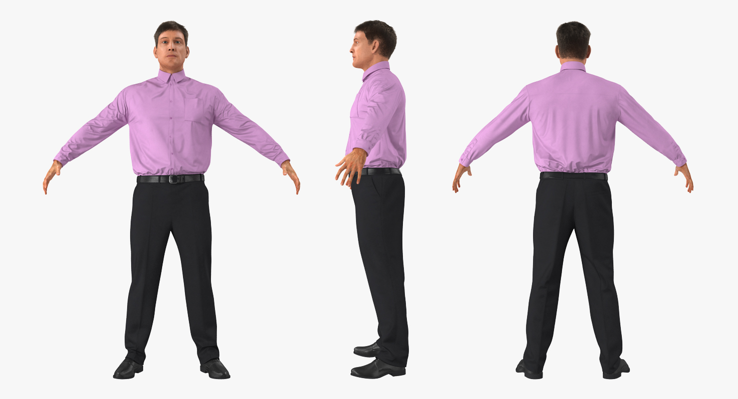 3D model Men Business Casual Dress