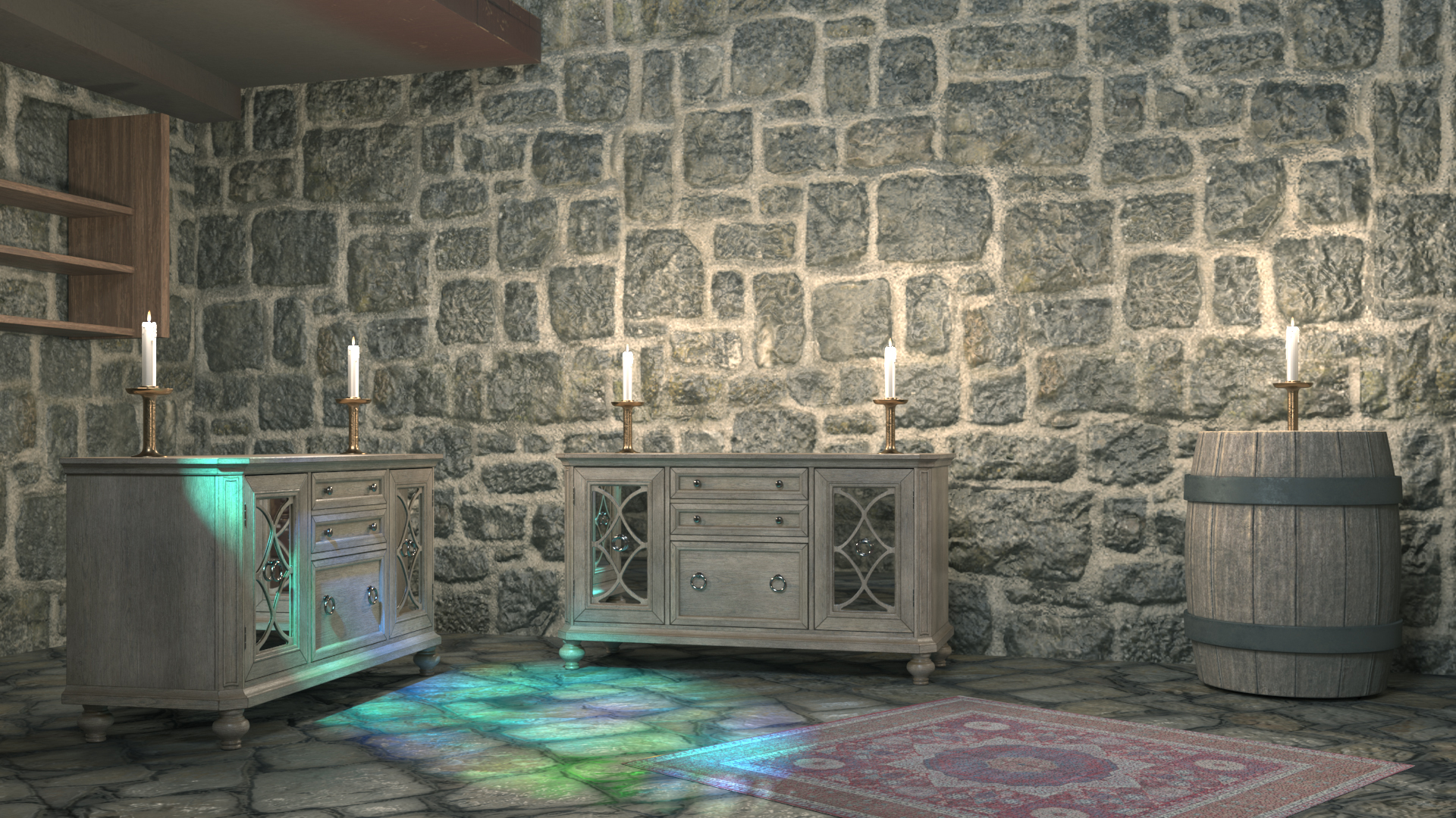 Medieval Castle Study Empty 3D