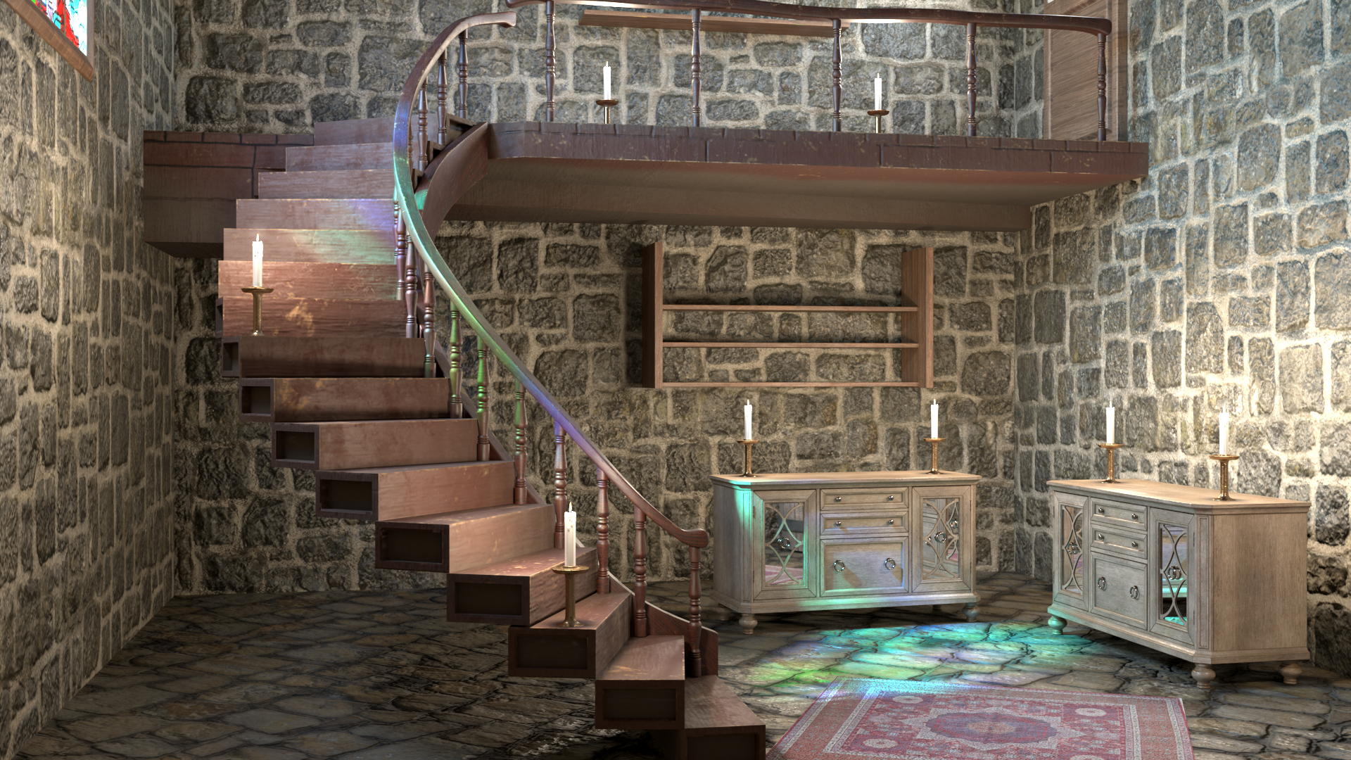 Medieval Castle Study Empty 3D