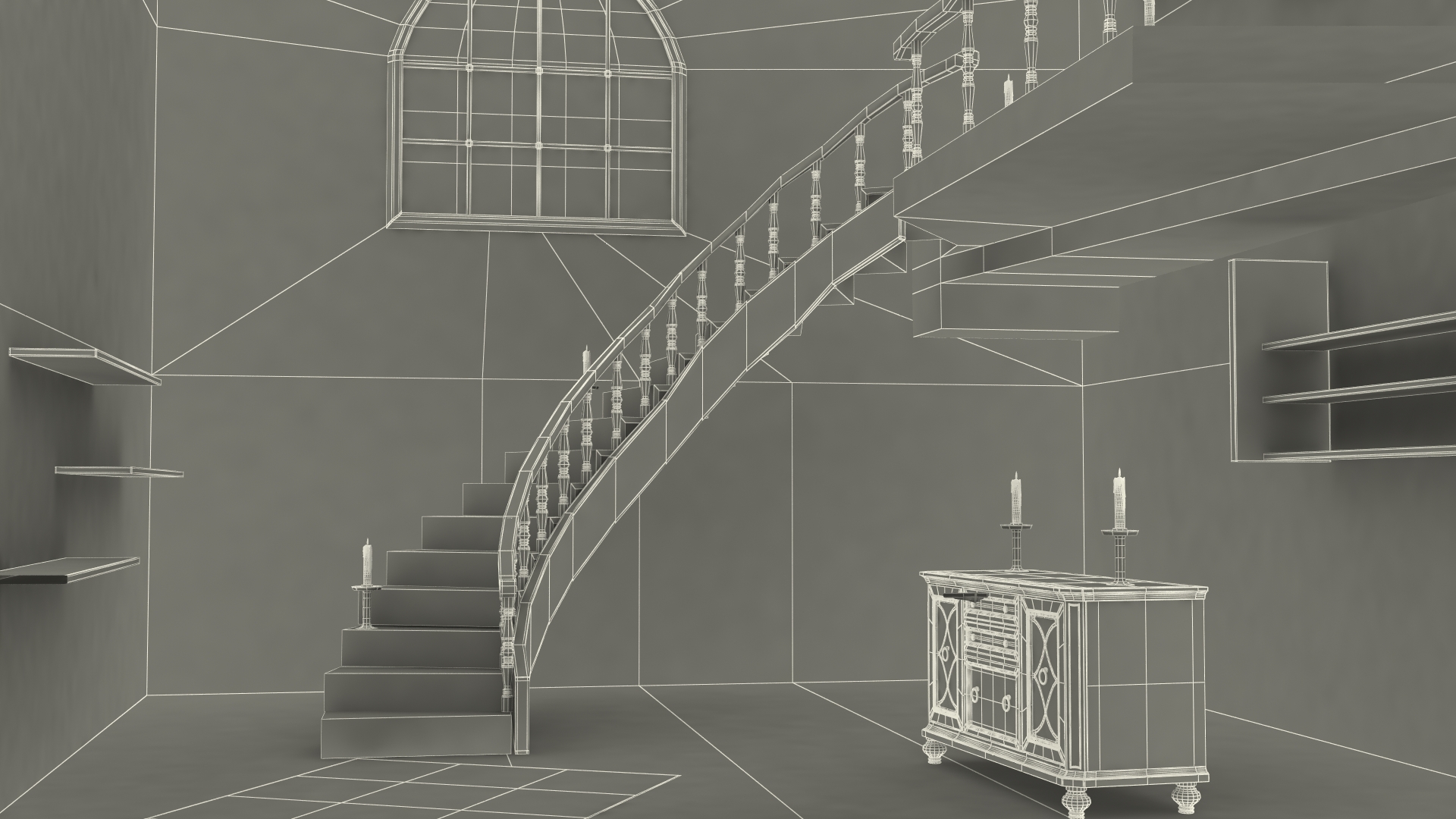 Medieval Castle Study Empty 3D
