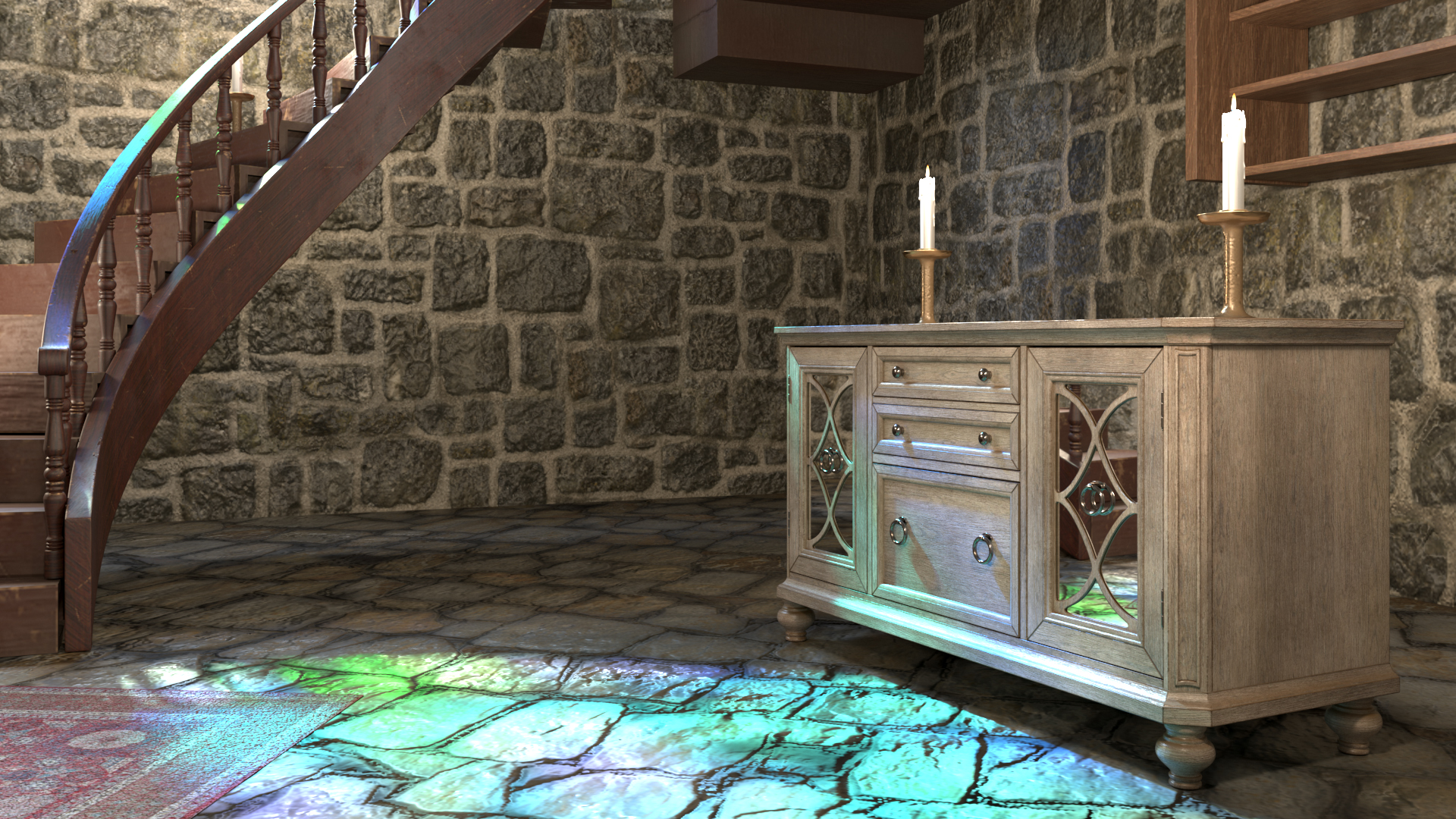 Medieval Castle Study Empty 3D