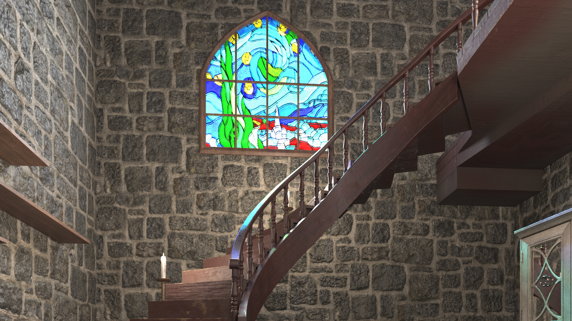 Medieval Castle Study Empty 3D