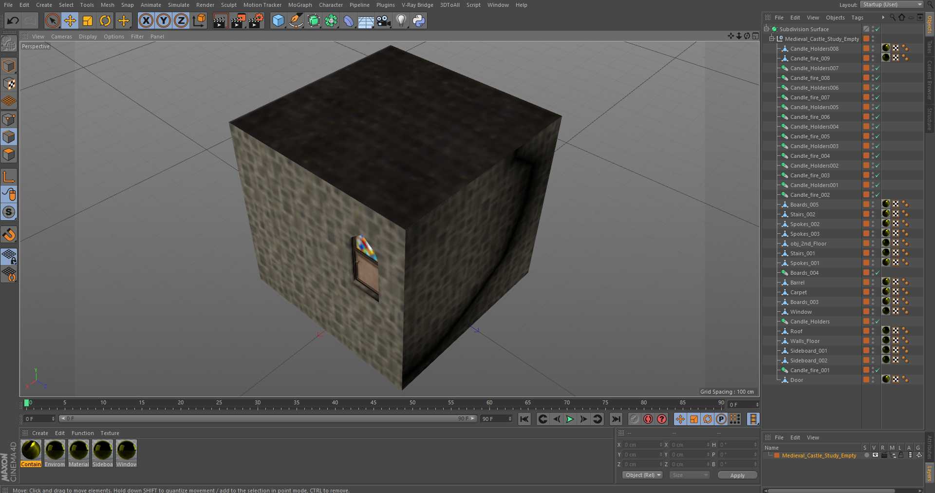 Medieval Castle Study Empty 3D