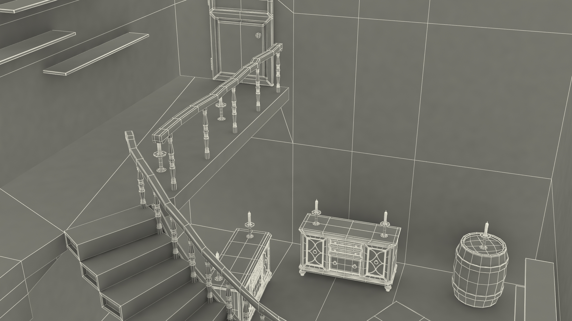 Medieval Castle Study Empty 3D