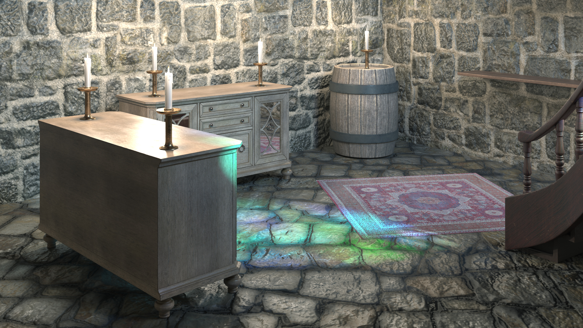 Medieval Castle Study Empty 3D
