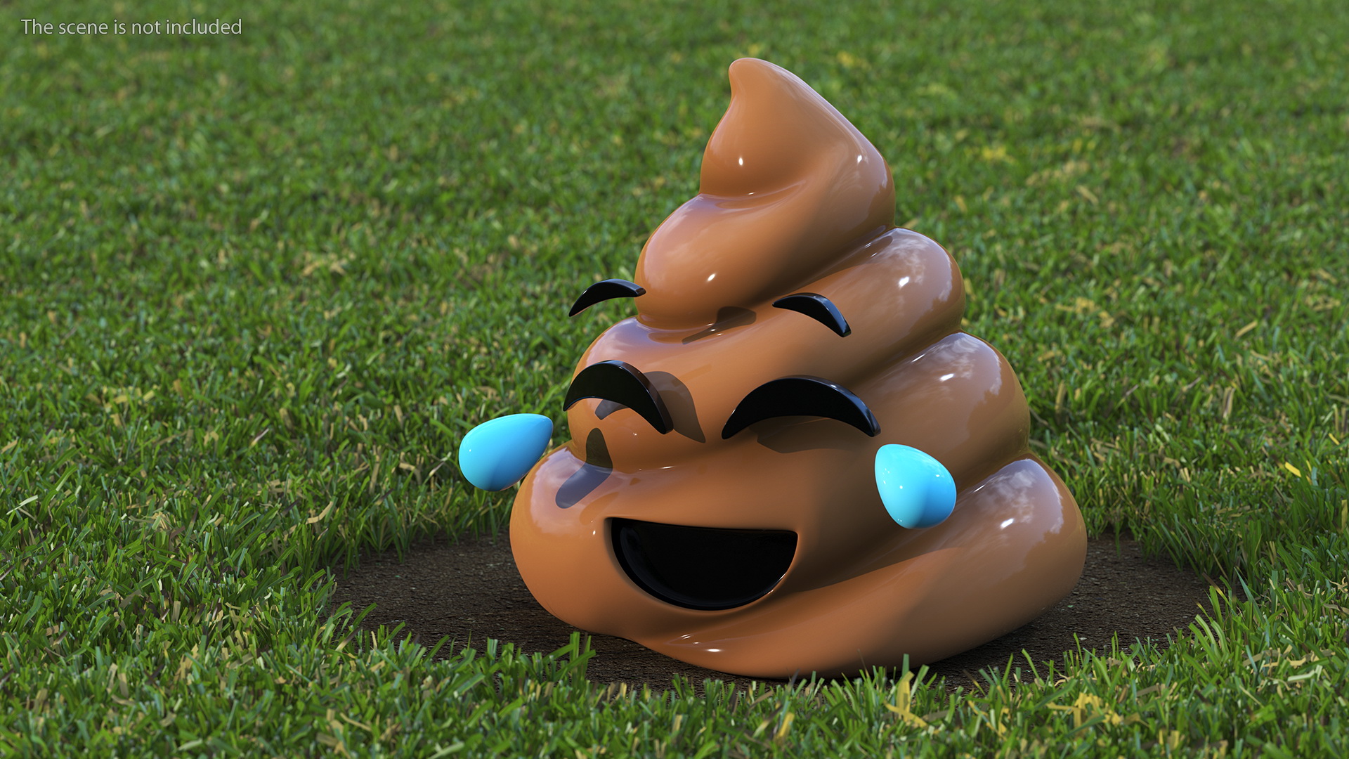 Poop Emoji Smiling Set 3D