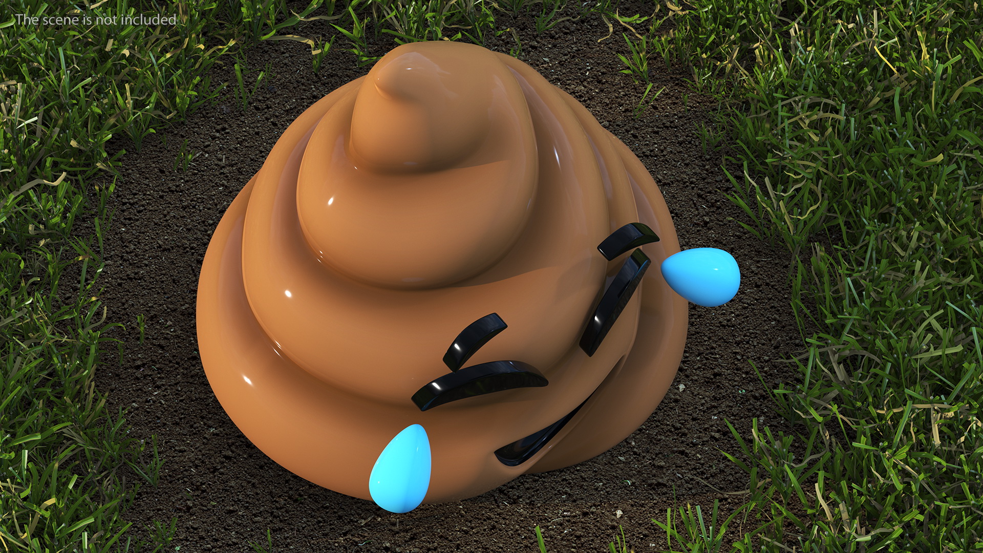 Poop Emoji Smiling Set 3D