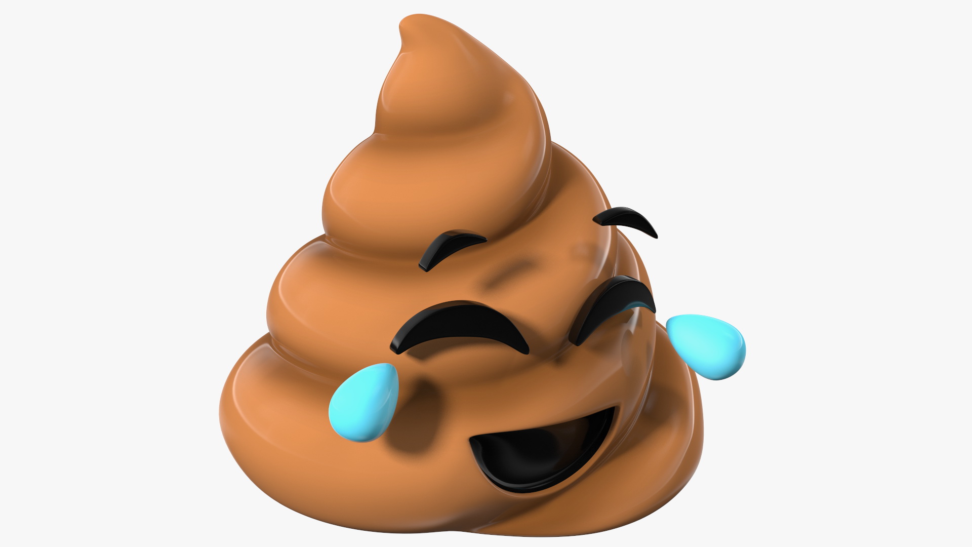 Poop Emoji Smiling Set 3D