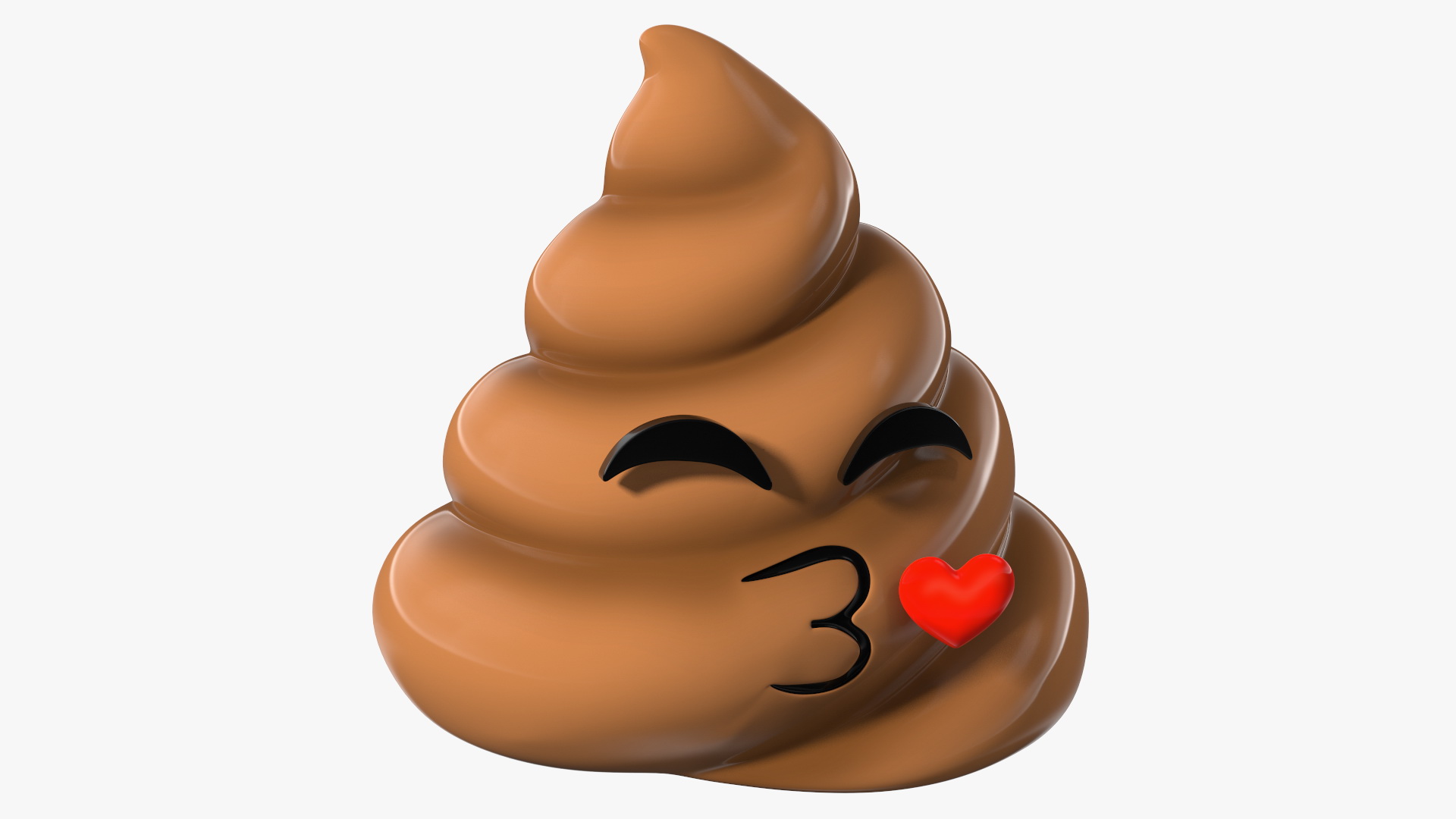 Poop Emoji Smiling Set 3D