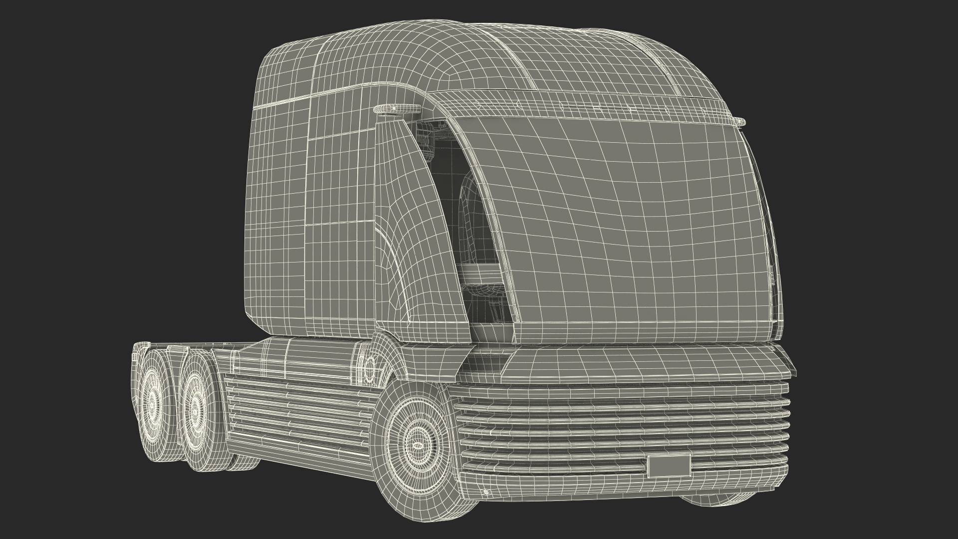 3D Heavy Duty Hydrogen Semi Truck Hyundai HDC-6 Neptune Rigged for Maya model