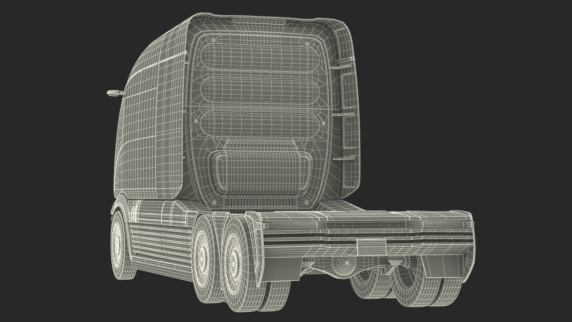 3D Heavy Duty Hydrogen Semi Truck Hyundai HDC-6 Neptune Rigged for Maya model