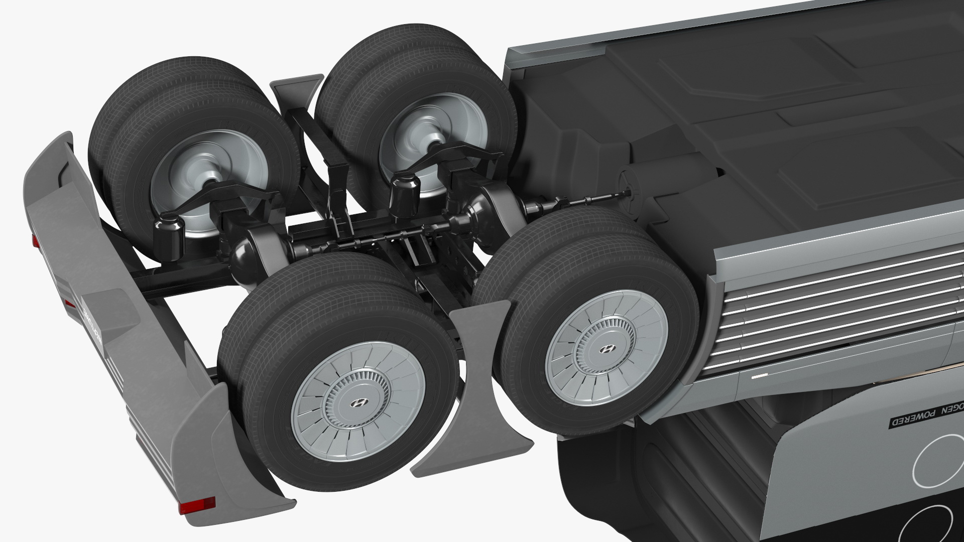 3D Heavy Duty Hydrogen Semi Truck Hyundai HDC-6 Neptune Rigged for Maya model