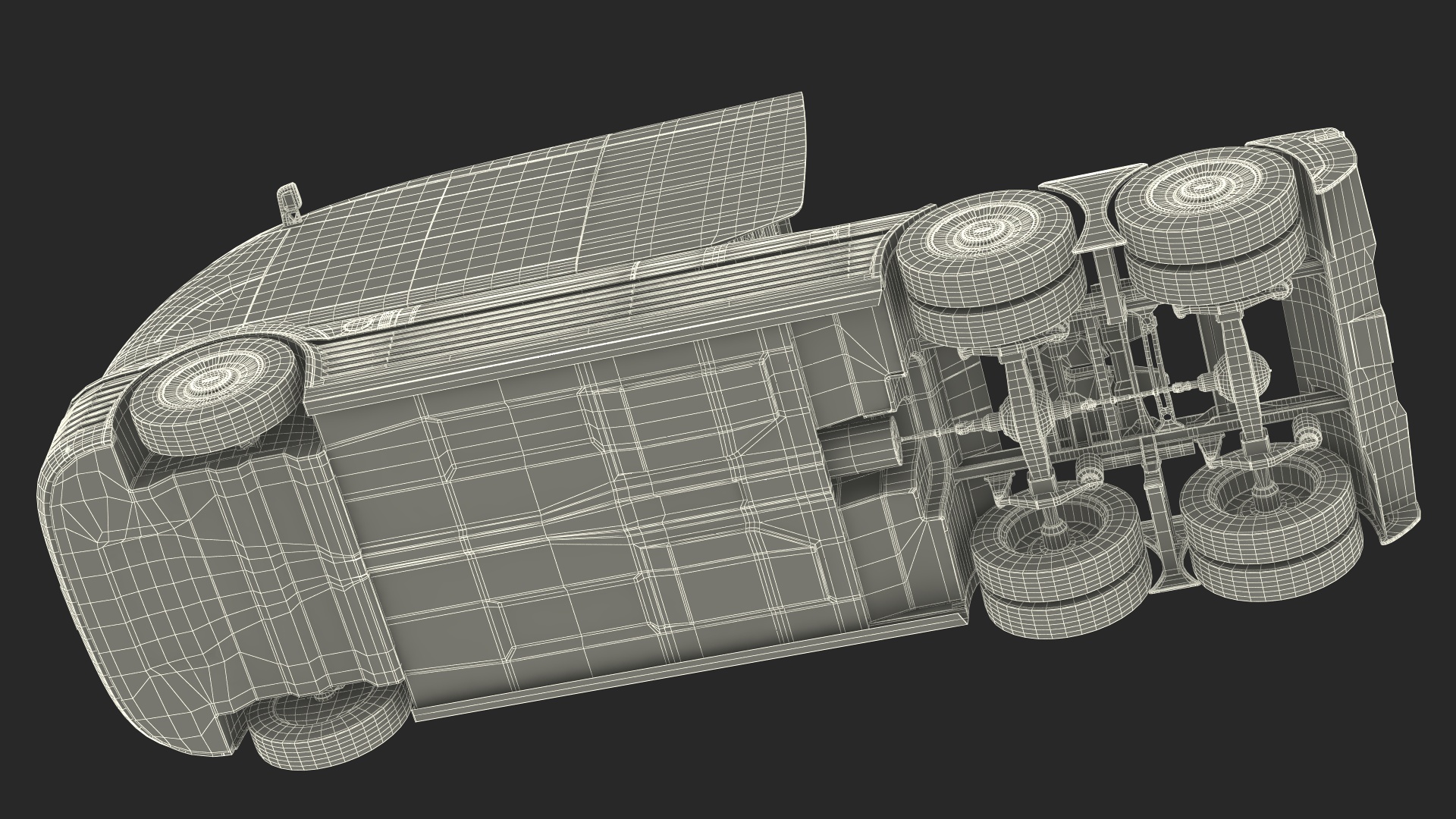 3D Heavy Duty Hydrogen Semi Truck Hyundai HDC-6 Neptune Rigged for Maya model