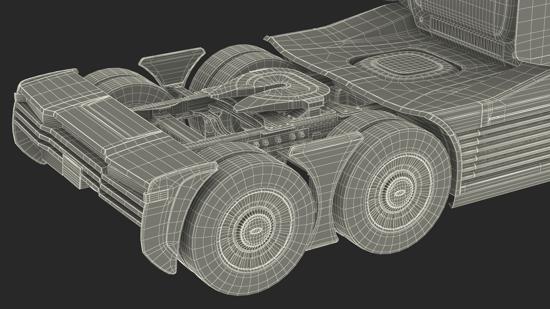 3D Heavy Duty Hydrogen Semi Truck Hyundai HDC-6 Neptune Rigged for Maya model