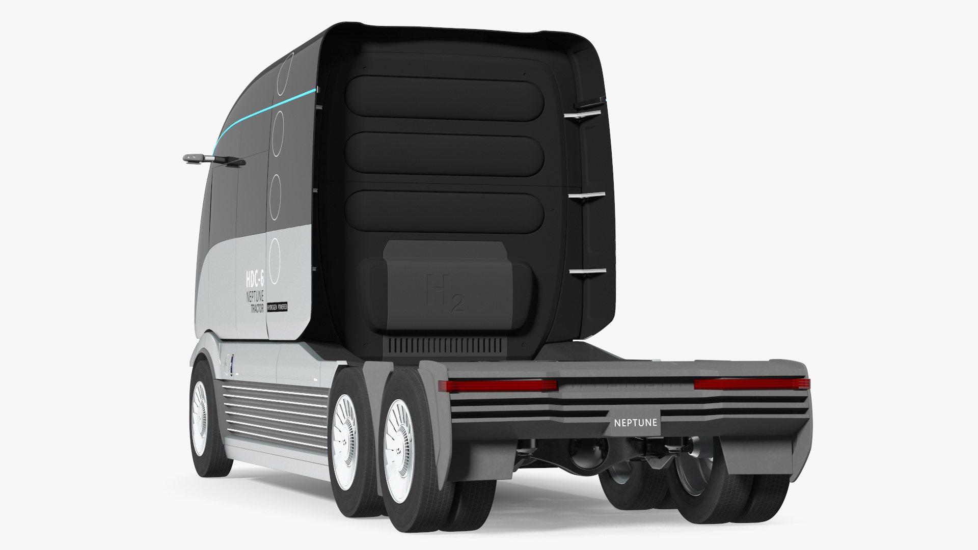 3D Heavy Duty Hydrogen Semi Truck Hyundai HDC-6 Neptune Rigged for Maya model