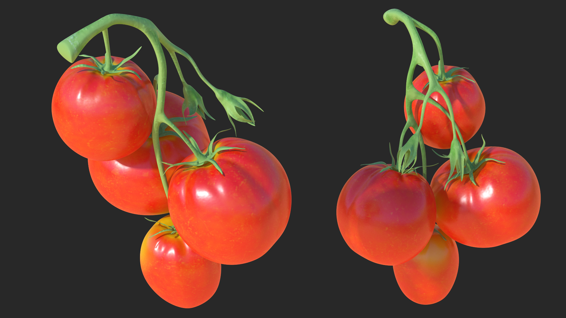Bunch of Tomatoes 3D