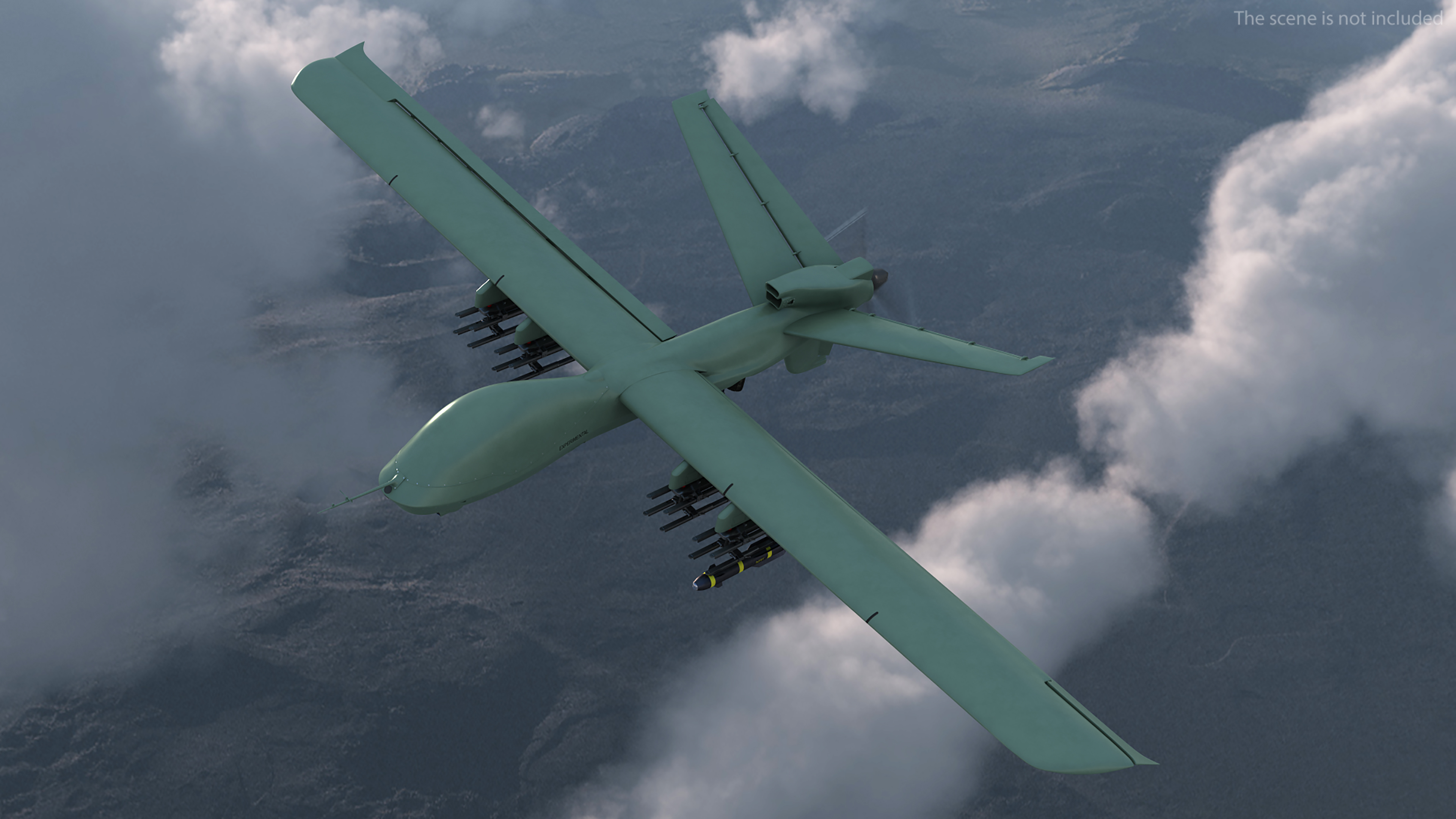 3D General Atomics Mojave Rigged for Cinema 4D model