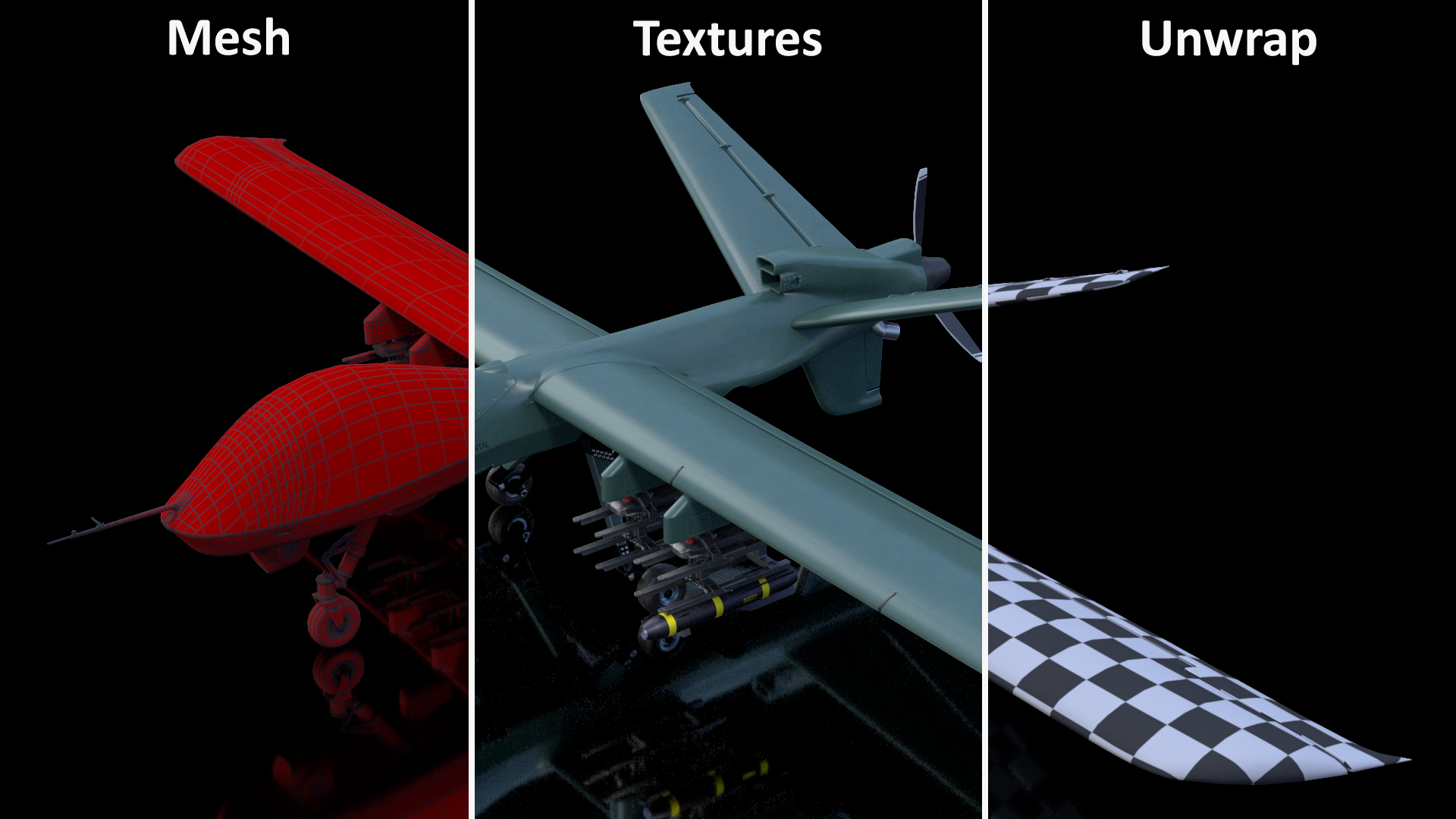 3D General Atomics Mojave Rigged for Cinema 4D model