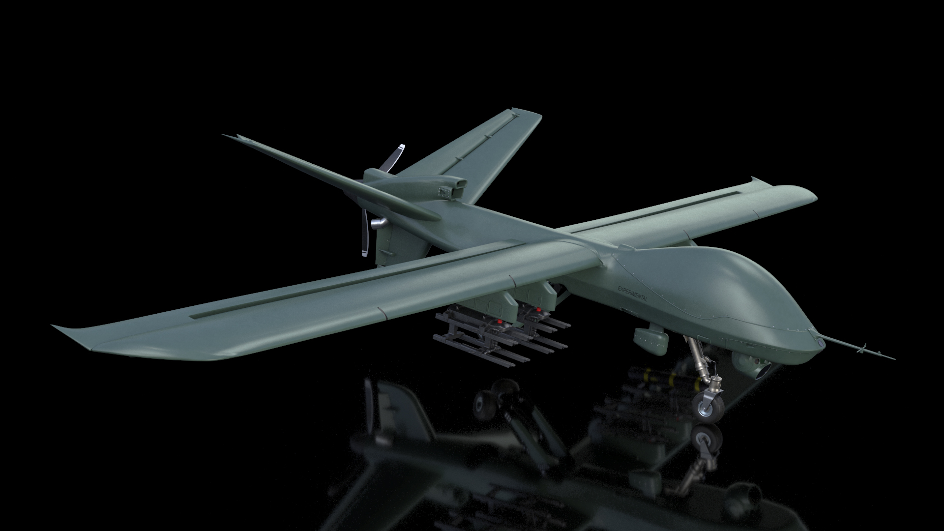 3D General Atomics Mojave Rigged for Cinema 4D model