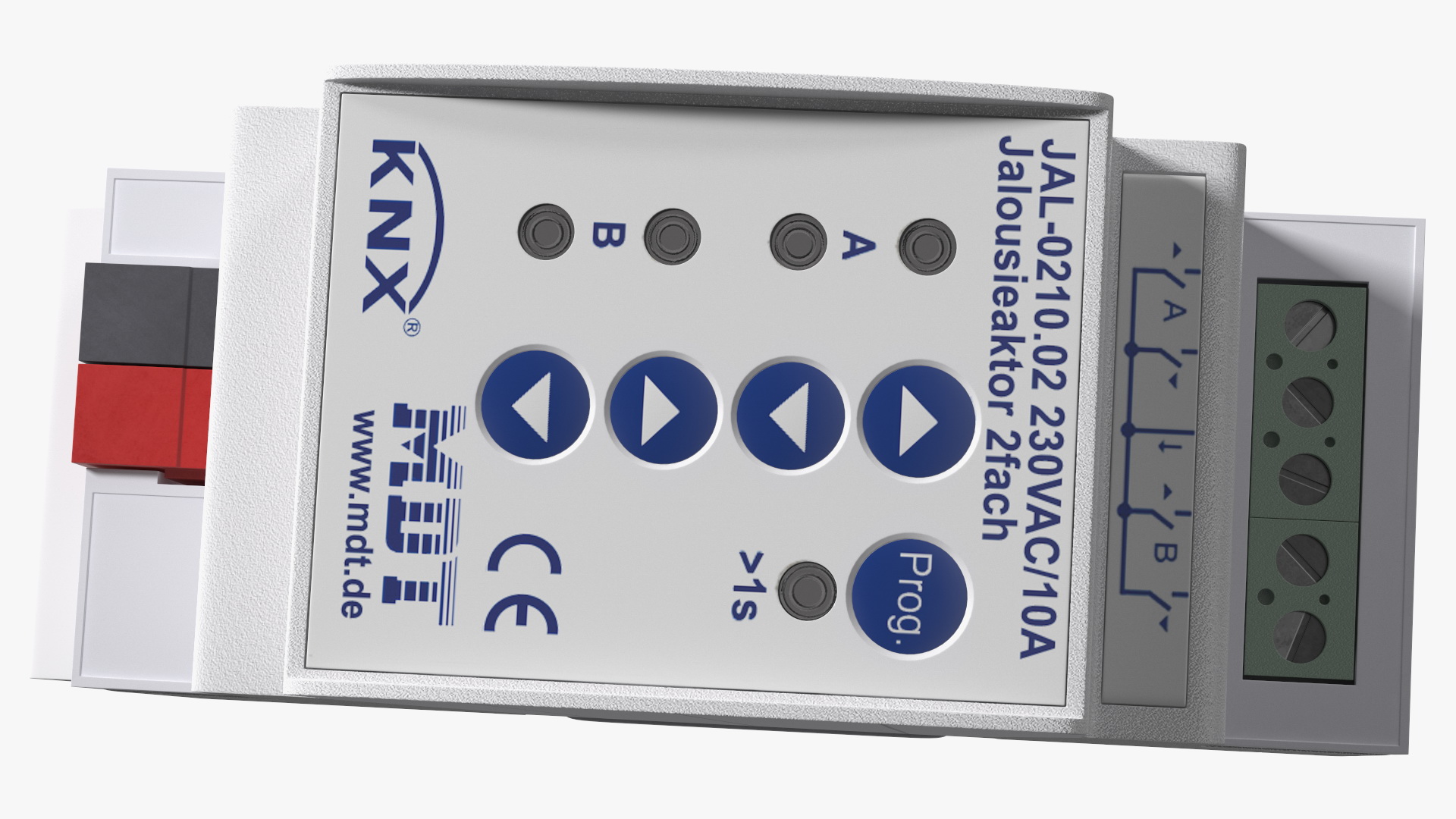 KNX Blind Actuator Two Gang 3D