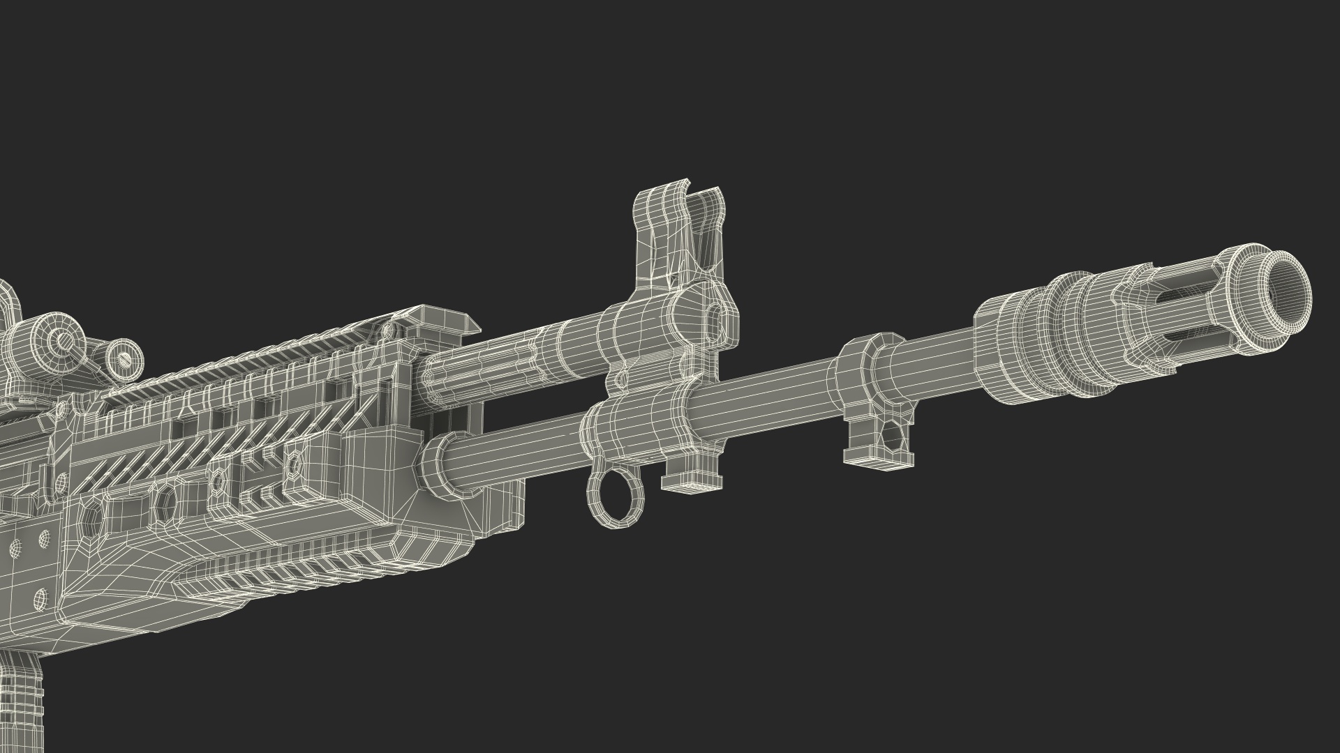 Shabby Military Assault Rifle AK-12 with Optics 3D