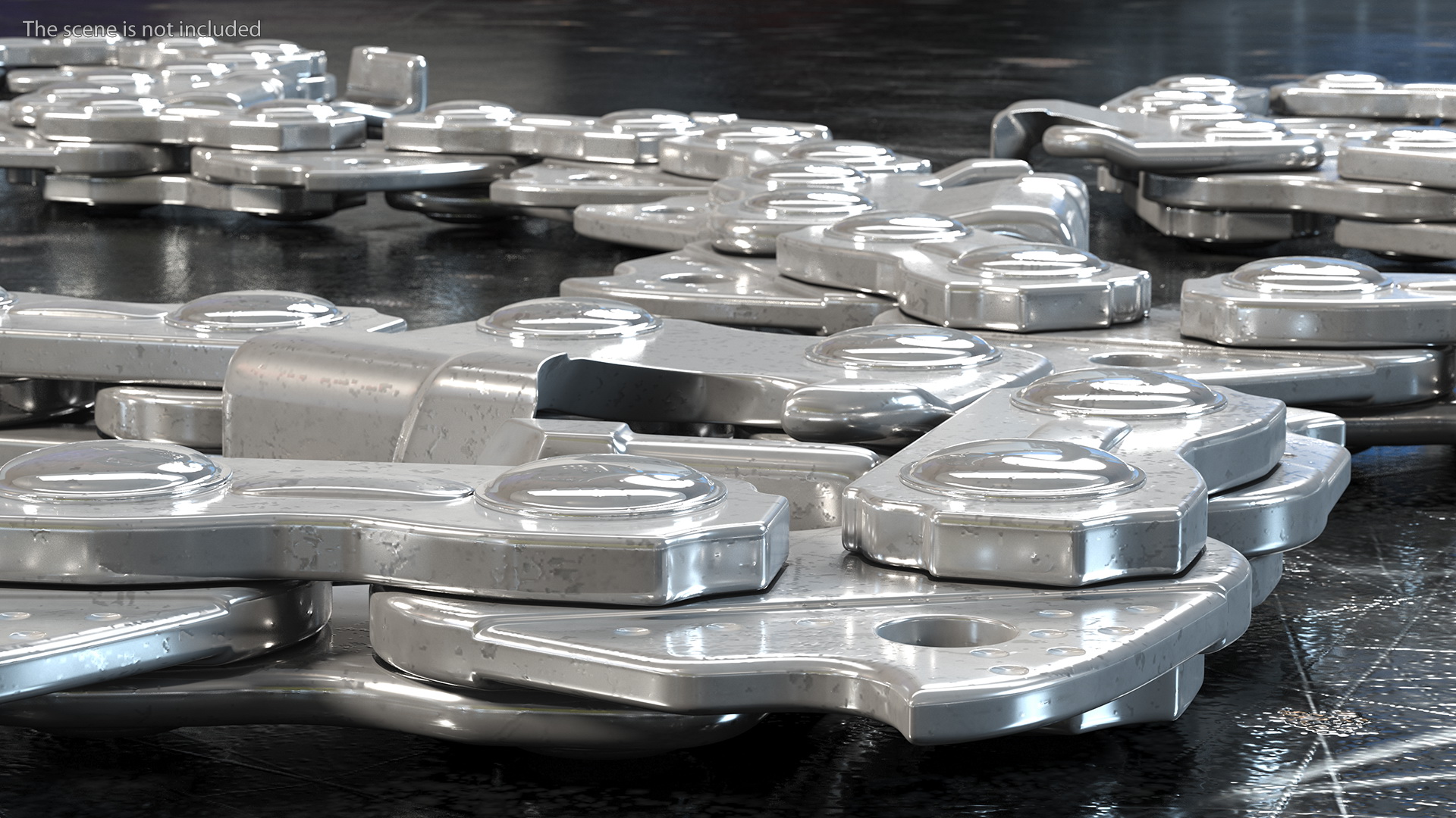 Steel Chain for Chainsaw 3D model