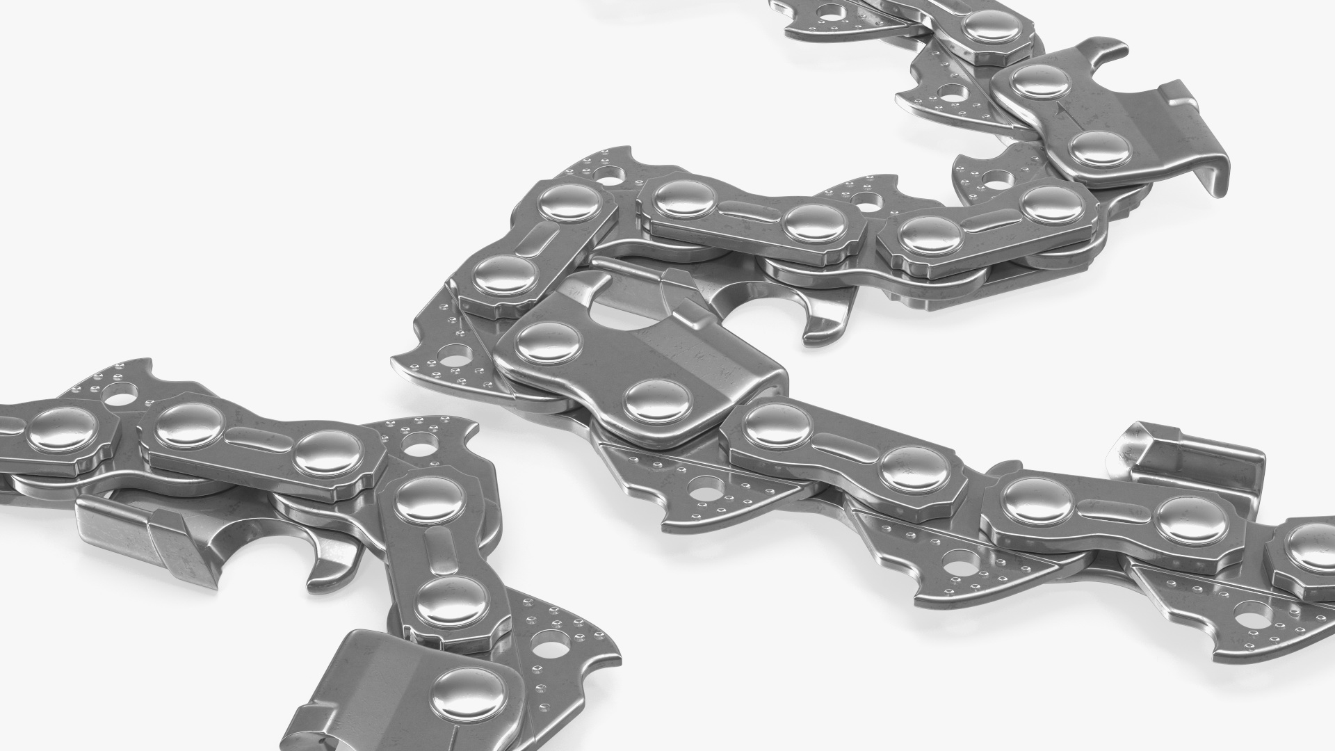 Steel Chain for Chainsaw 3D model