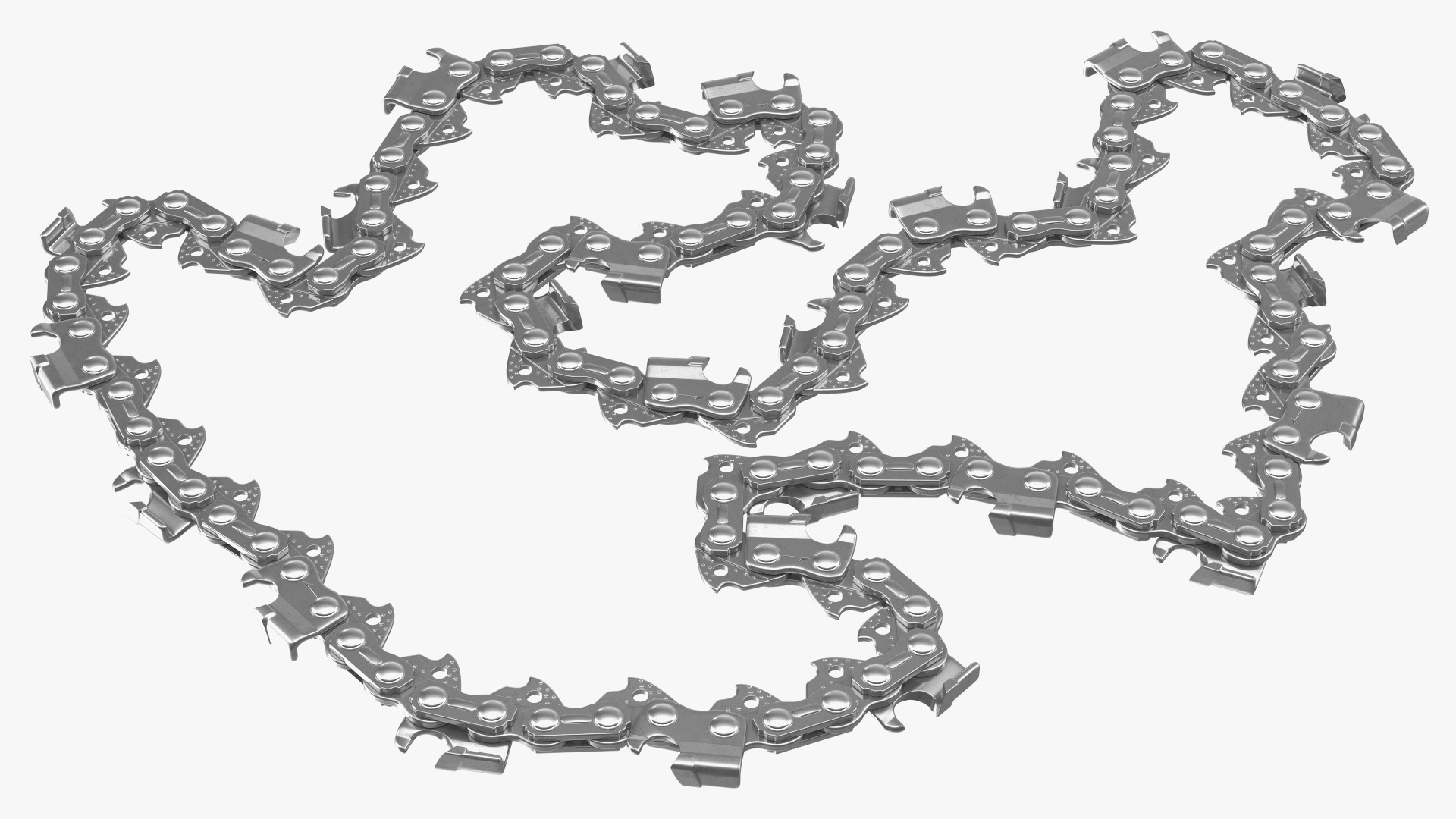 Steel Chain for Chainsaw 3D model
