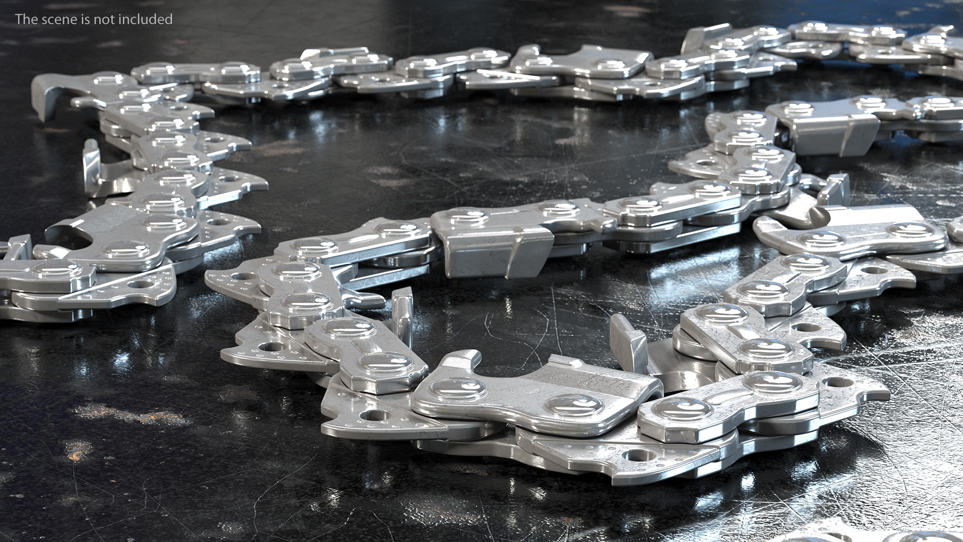 Steel Chain for Chainsaw 3D model
