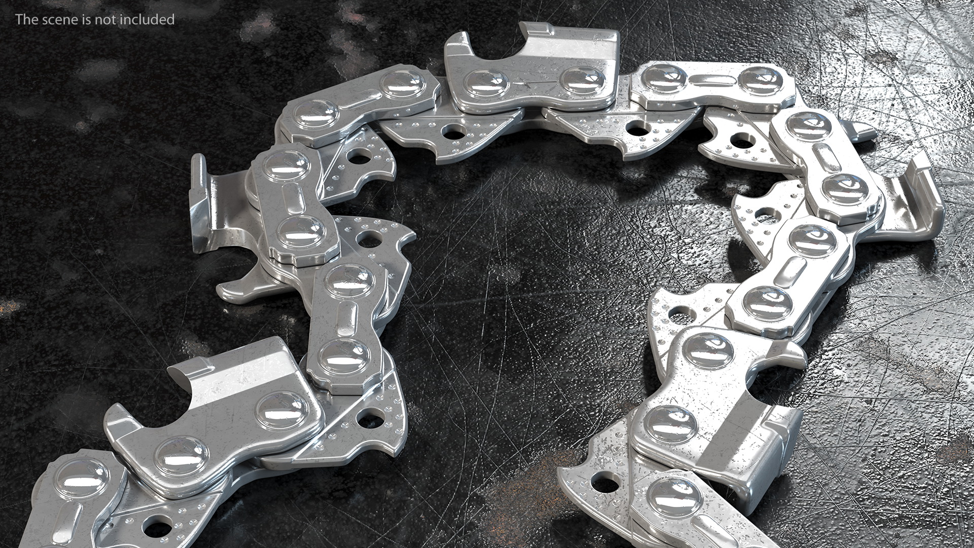 Steel Chain for Chainsaw 3D model