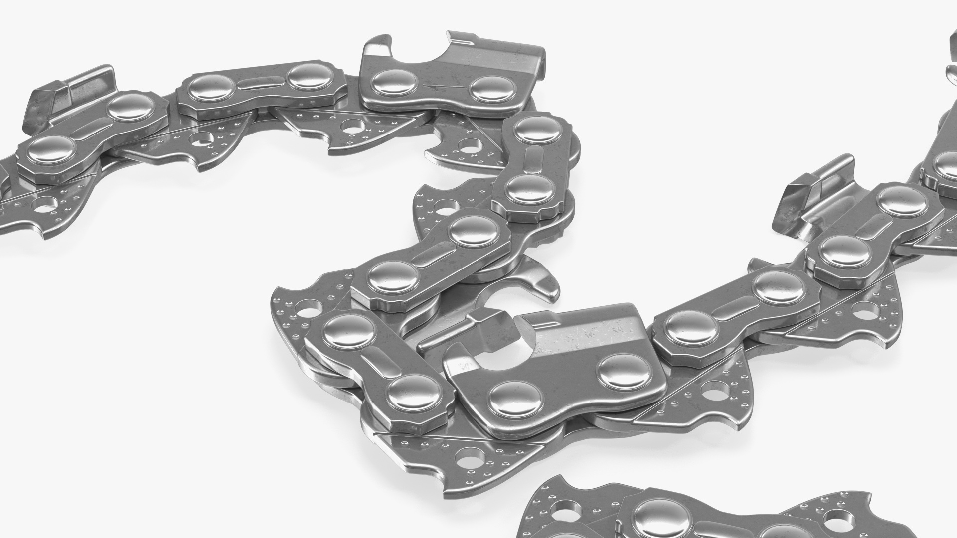 Steel Chain for Chainsaw 3D model