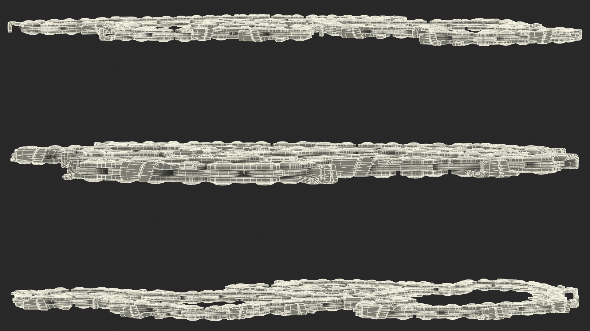 Steel Chain for Chainsaw 3D model