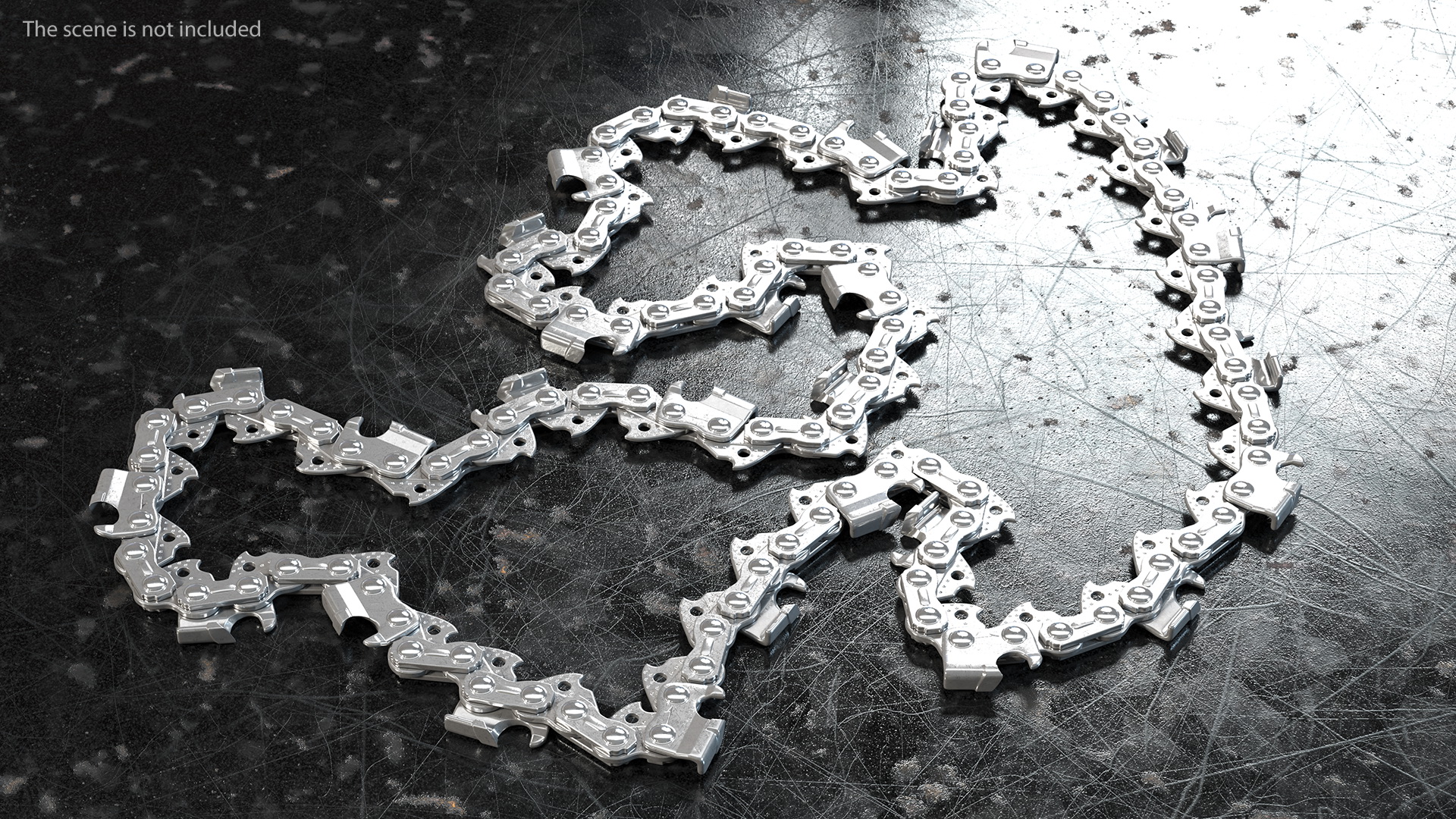 Steel Chain for Chainsaw 3D model
