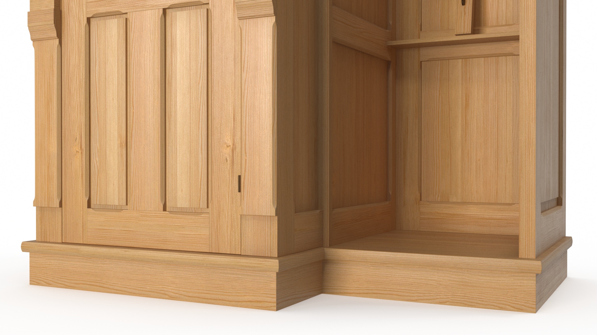 3D Confessional Aspen Wood model
